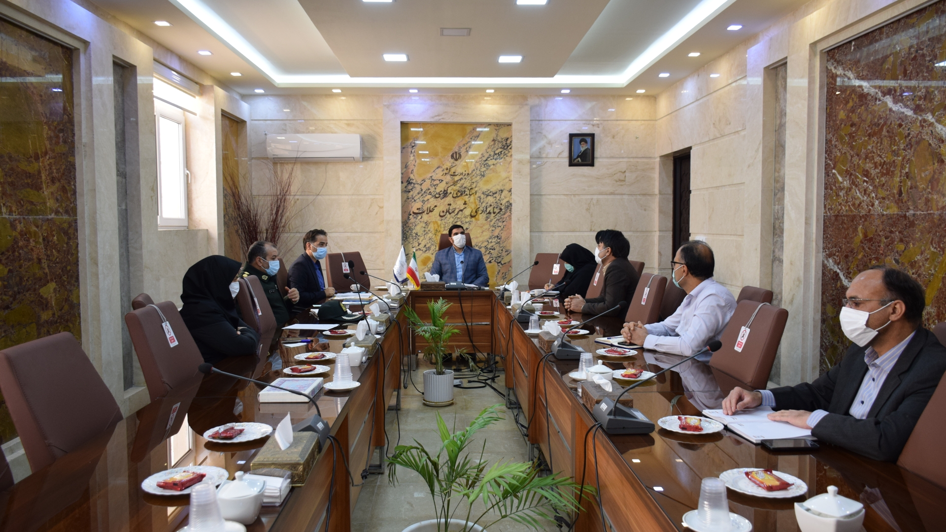 جلسه ستاد کنترل و مقابله با بیماری آنفولانزا فوق حاد شهرستان محلات