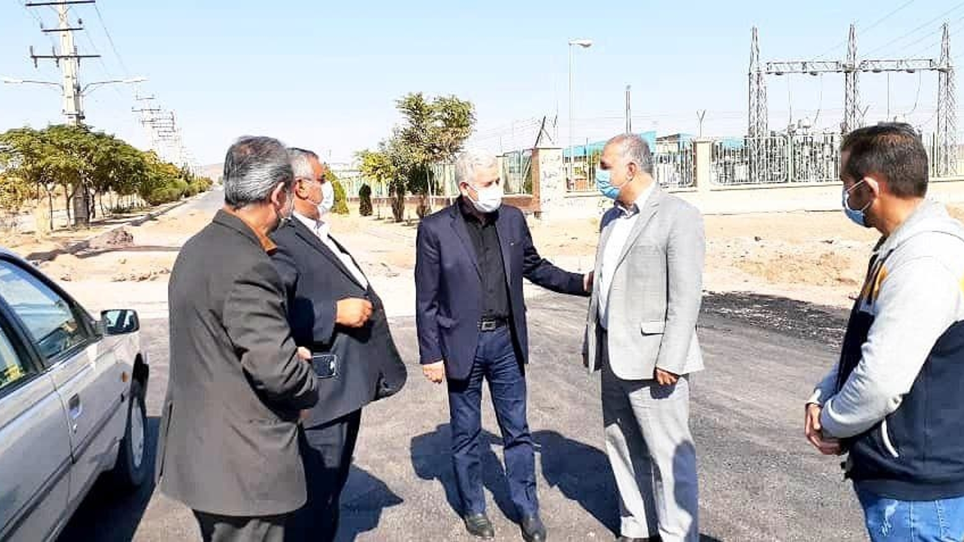 بازدید مهندس سلیمانی فرماندار شهرستان زرندیه از پل زیر گذر شهر پرندک و ورودی جاده شهرک صنعتی پرندک