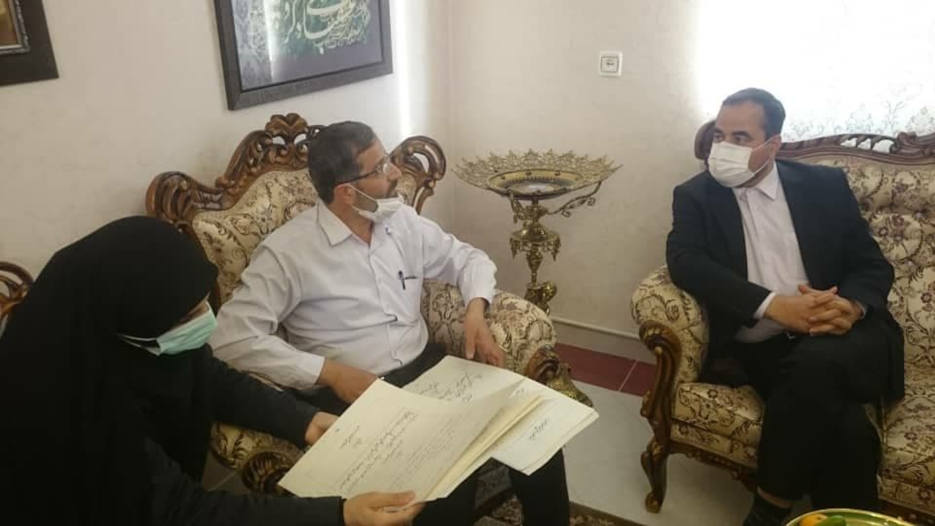 دیدار با هنرمند خوش نویس شهرستان آقای اکبر رضایی