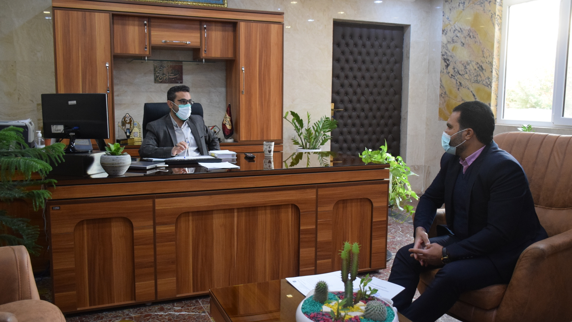 دیدار شمسی رئیس اداره راهداری و حمل و نقل جاده ای با ناظری فرماندار شهرستان محلات