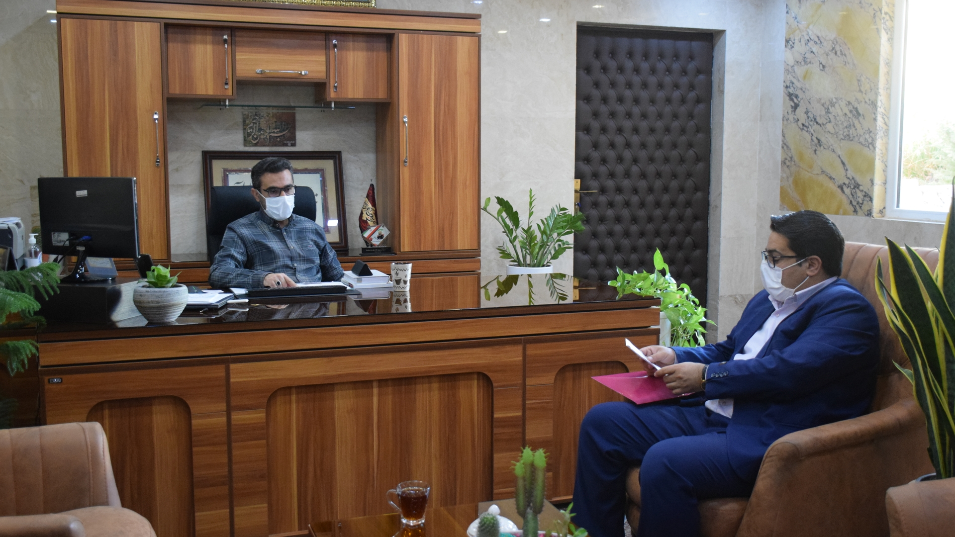 دیدار لعل بار مسئول نمایندگی میراث فرهنگی،صنایع دستی و گردشگری شهرستان محلات با ناظری فرماندار