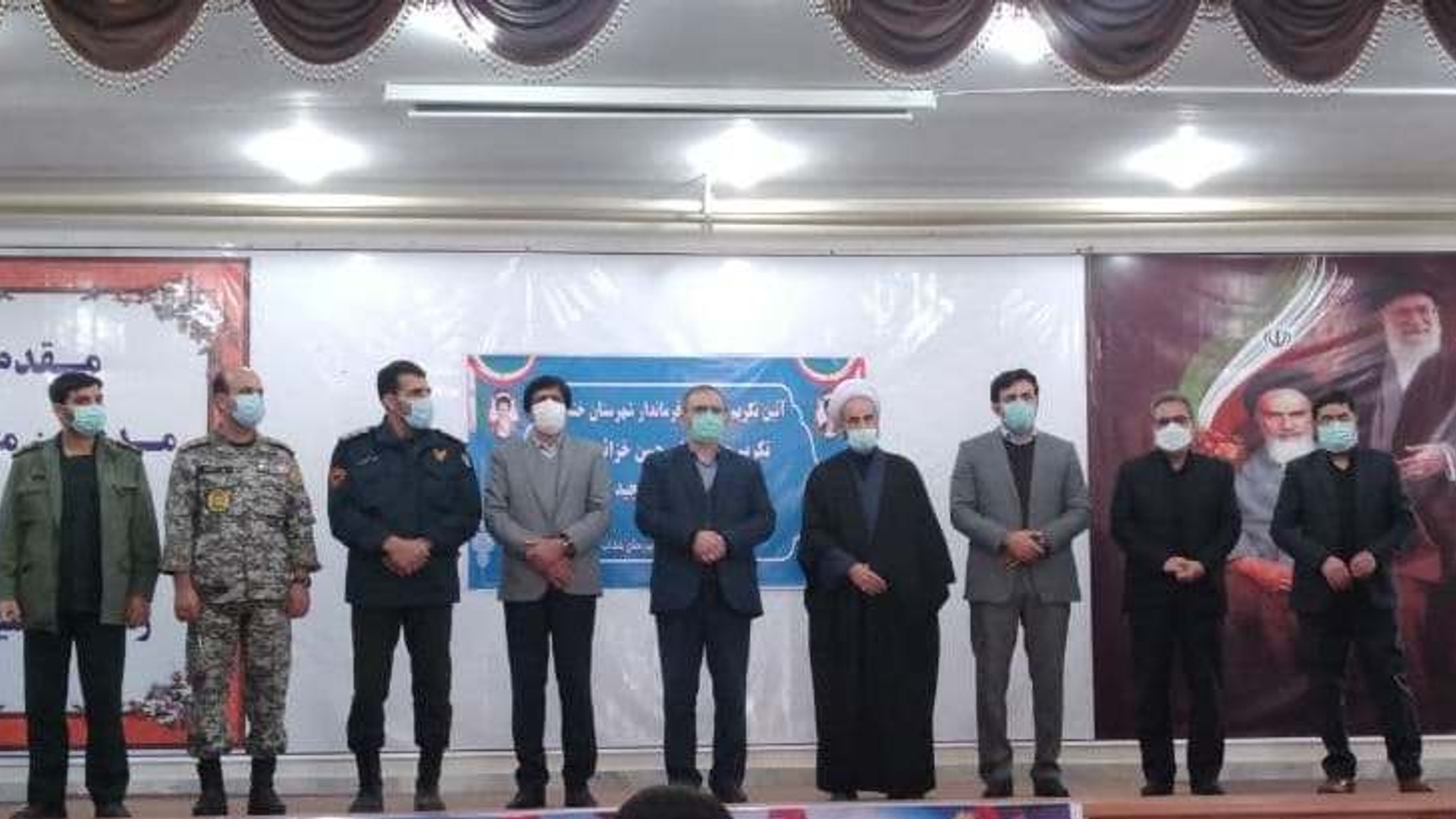 آئین تکریم و معارفه فرماندار شهرستان خنداب با حضور دکتر مخلص الائمه استاندار مرکزی