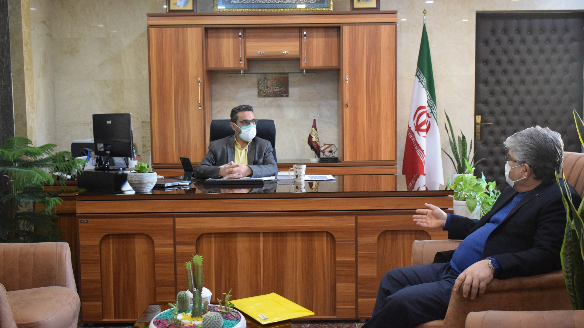 دیدار حسینی رئیس اداره گاز ناحیه محلات با ناظری فرماندار شهرستان محلات