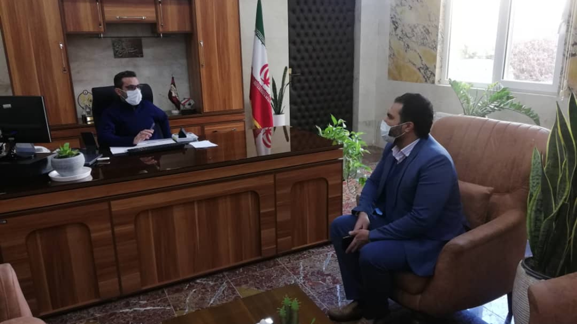 دیدار مهندس شمسی رئیس اداره راهداری و حمل و نقل جاده ای با ناظری فرماندار شهرستان محلات