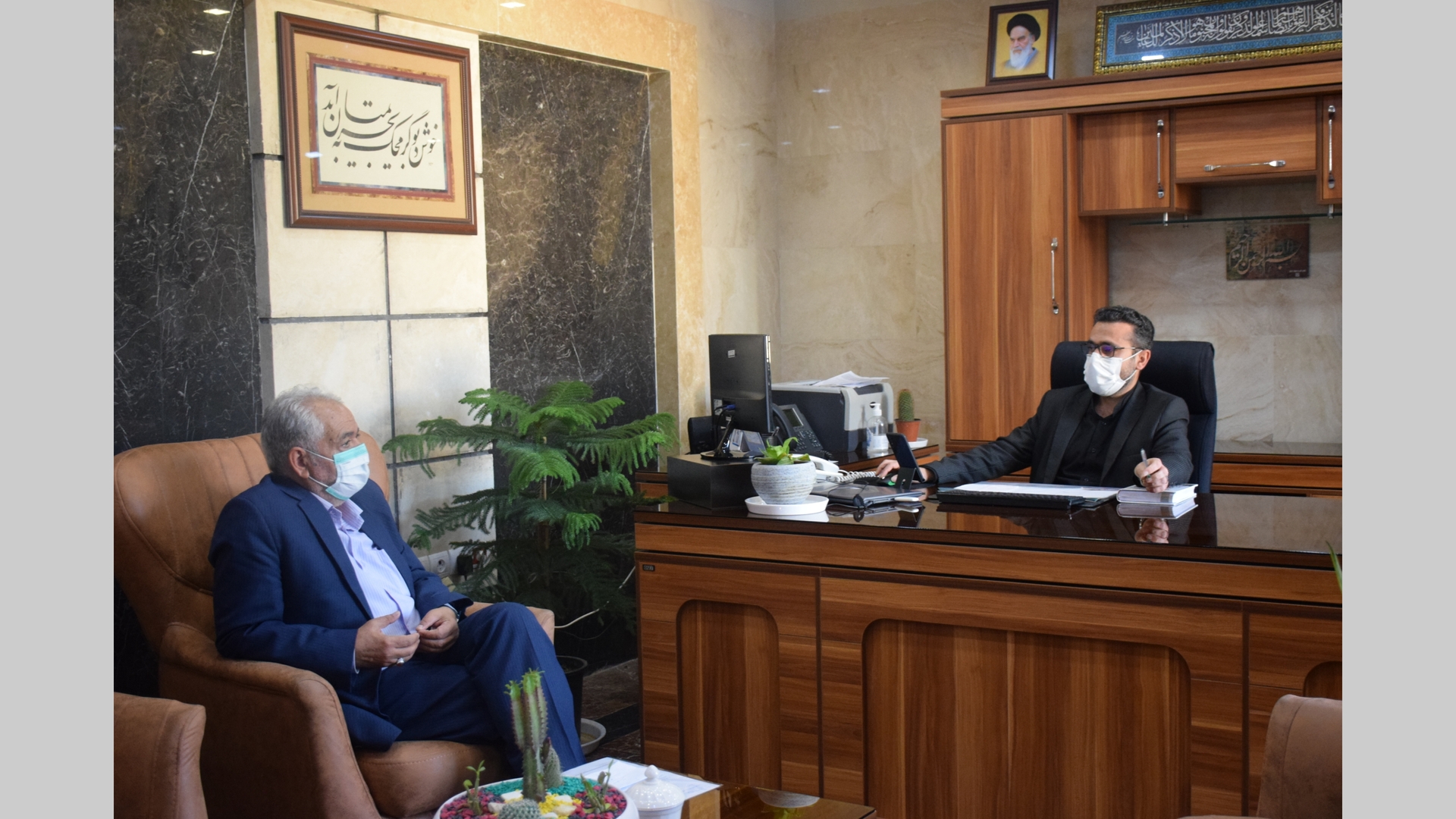 دیدار بهرامبیگی رئیس بنیاد شهید و امور ایثارگران محلات با ناظری فرماندار شهرستان محلات