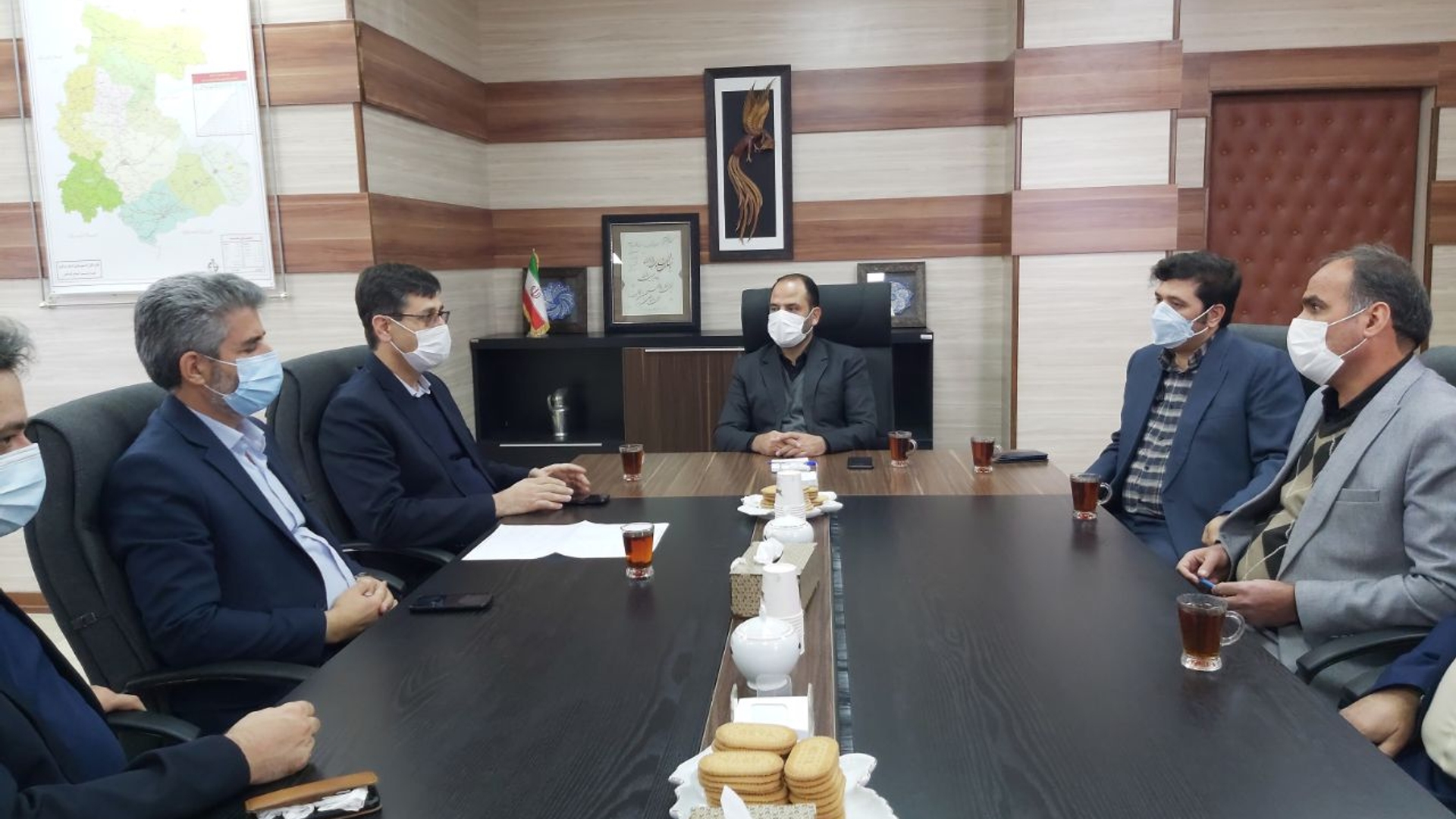 دیدار الله داد مدیرعامل شرکت توزیع برق استان با سرپرست فرمانداری شهرستان آشتیان