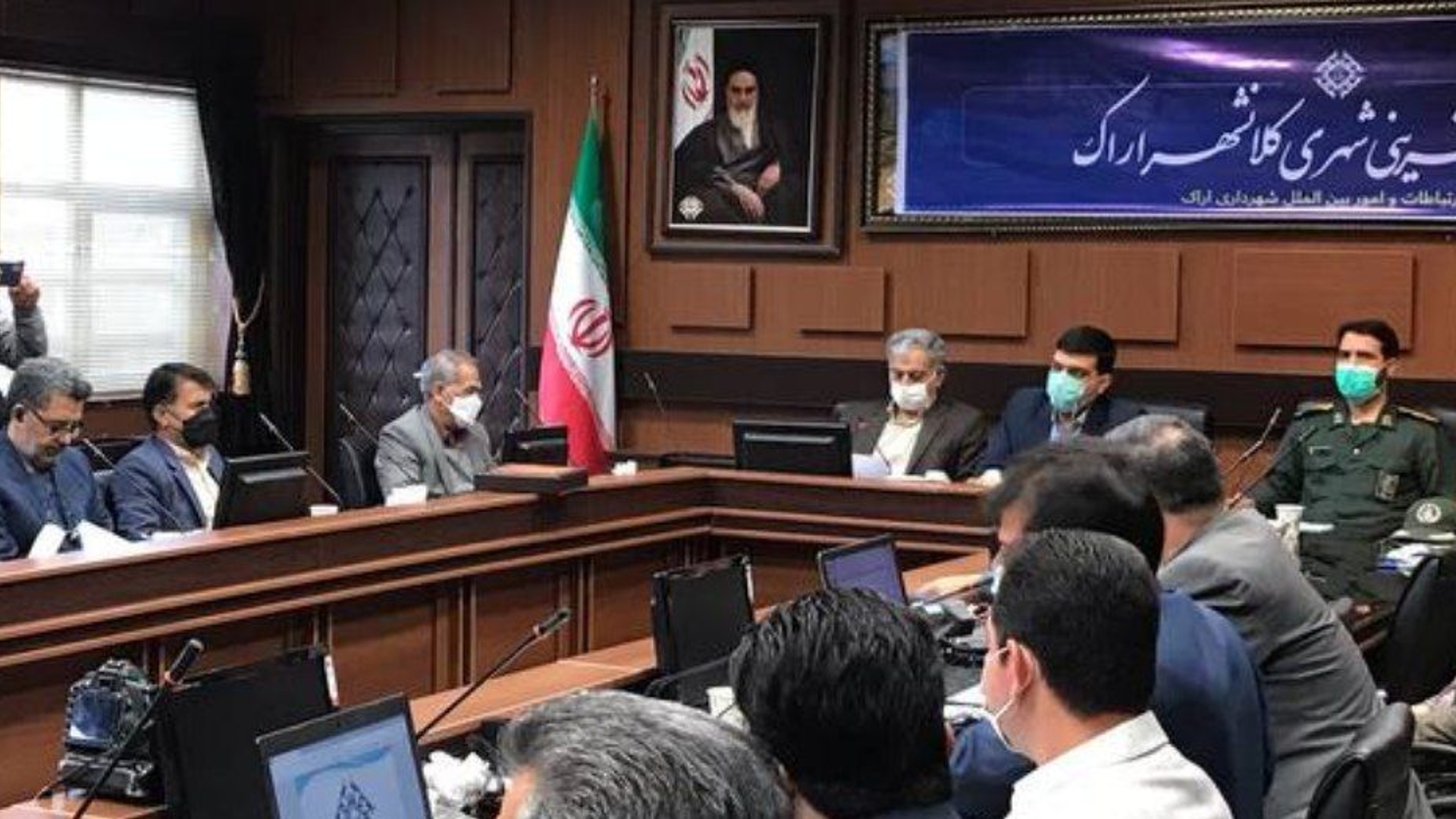 امیر هادی ، فرماندار اراک در جلسه ستاد بازآفرینی شهری در شهرداری اراک