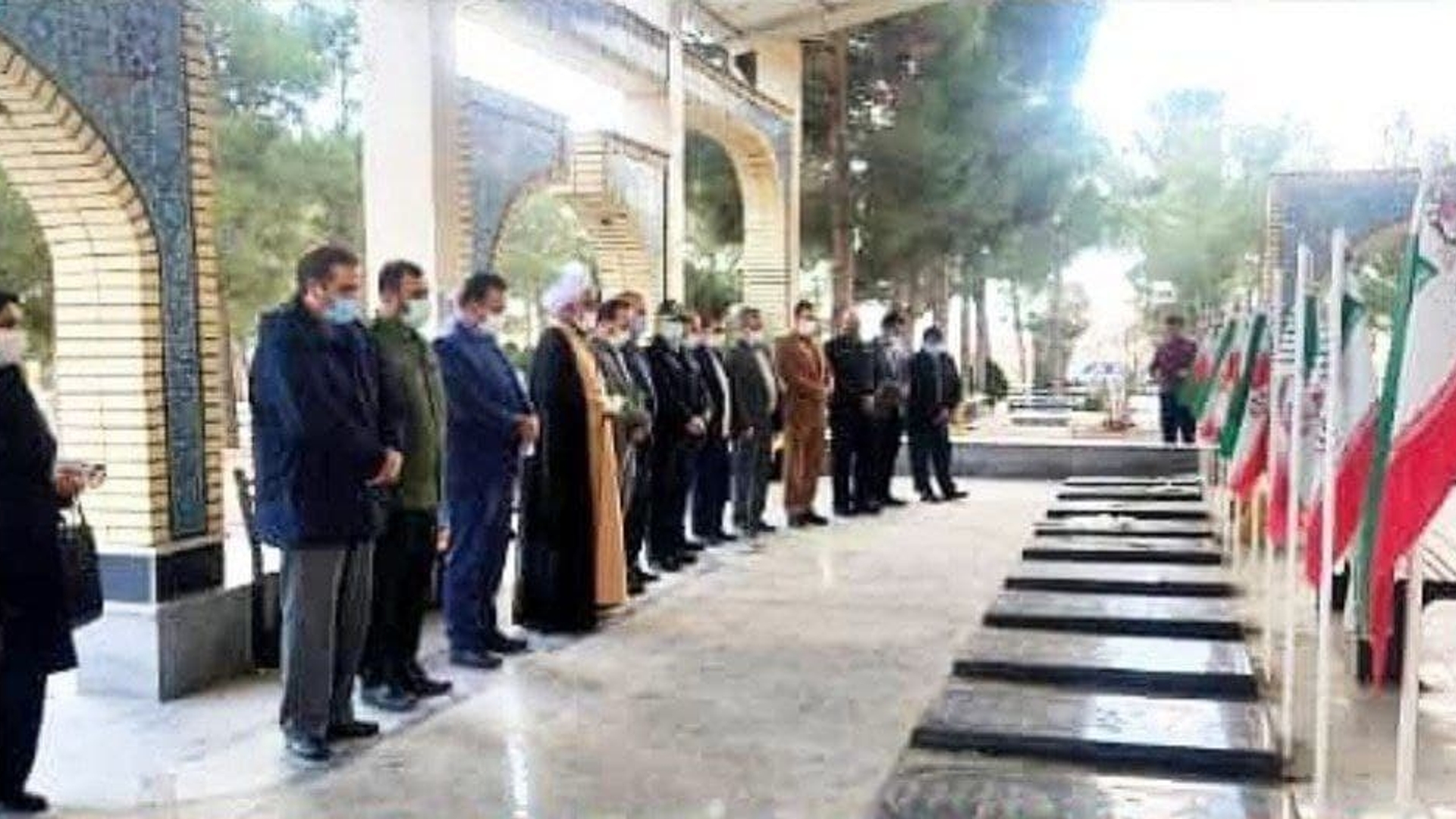 گلباران مزار مطهر دو شهید گمنام شهرمامونیه و ادای احترام به مقام شامخ شهدای آسیابک