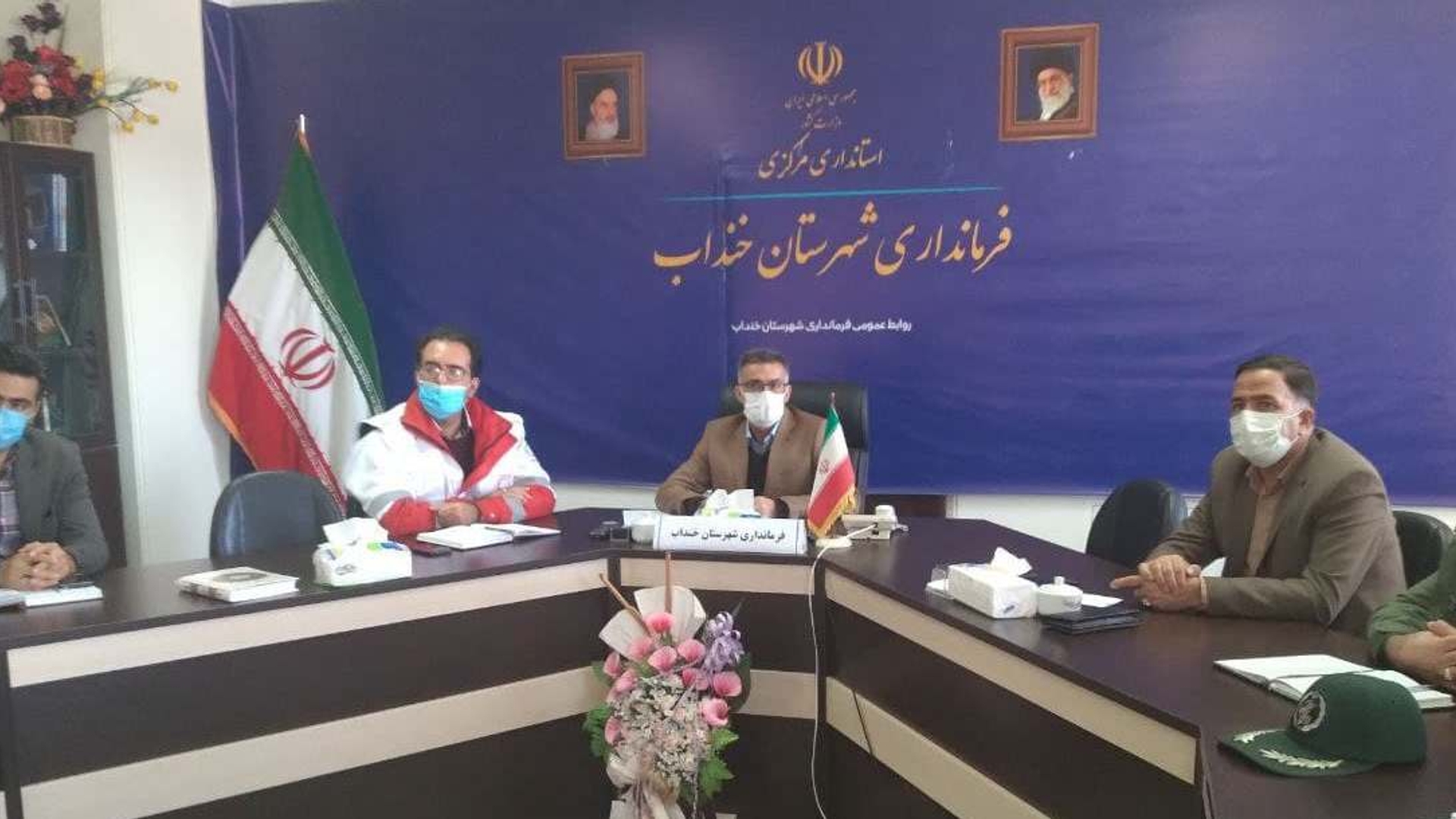 جلسه ستاد مدیریت بیماری کرونا در شهرستان خنداب