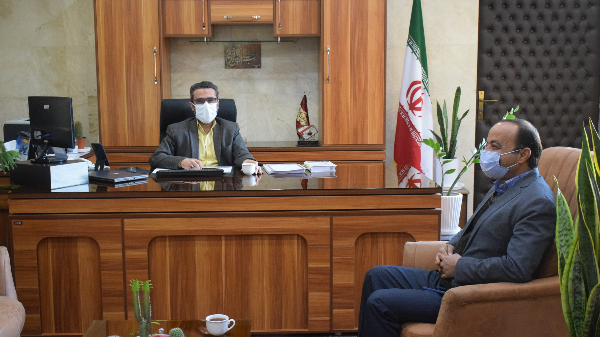 دیدار طالبی رئیس اداره منابع طبیعی با ناظری فرماندار شهرستان محلات