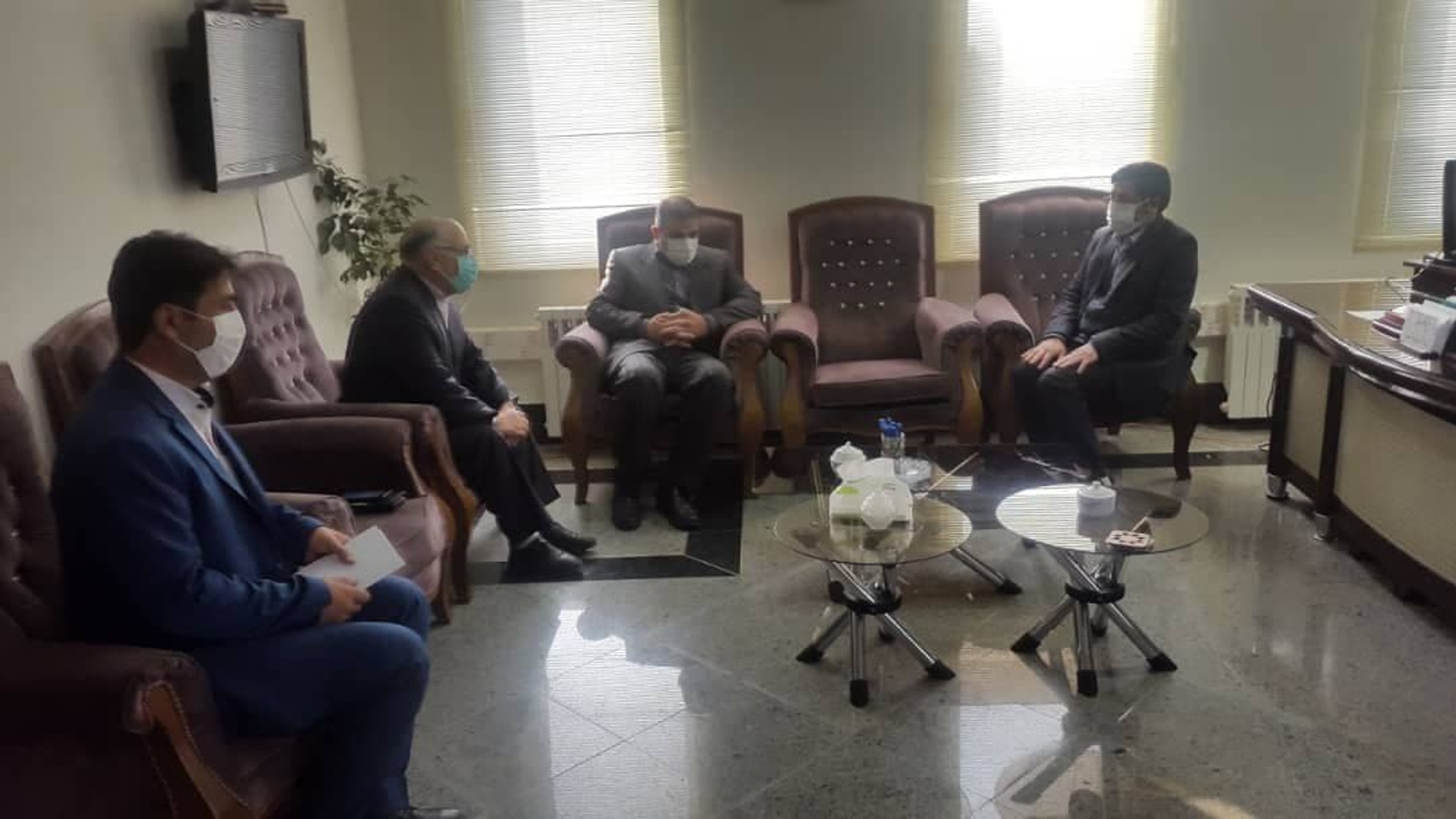 دیدار  گازری، سرپرست فرمانداری شهرستان خنداب با قبادی مدیرکل ثبت احوال استان مرکزی