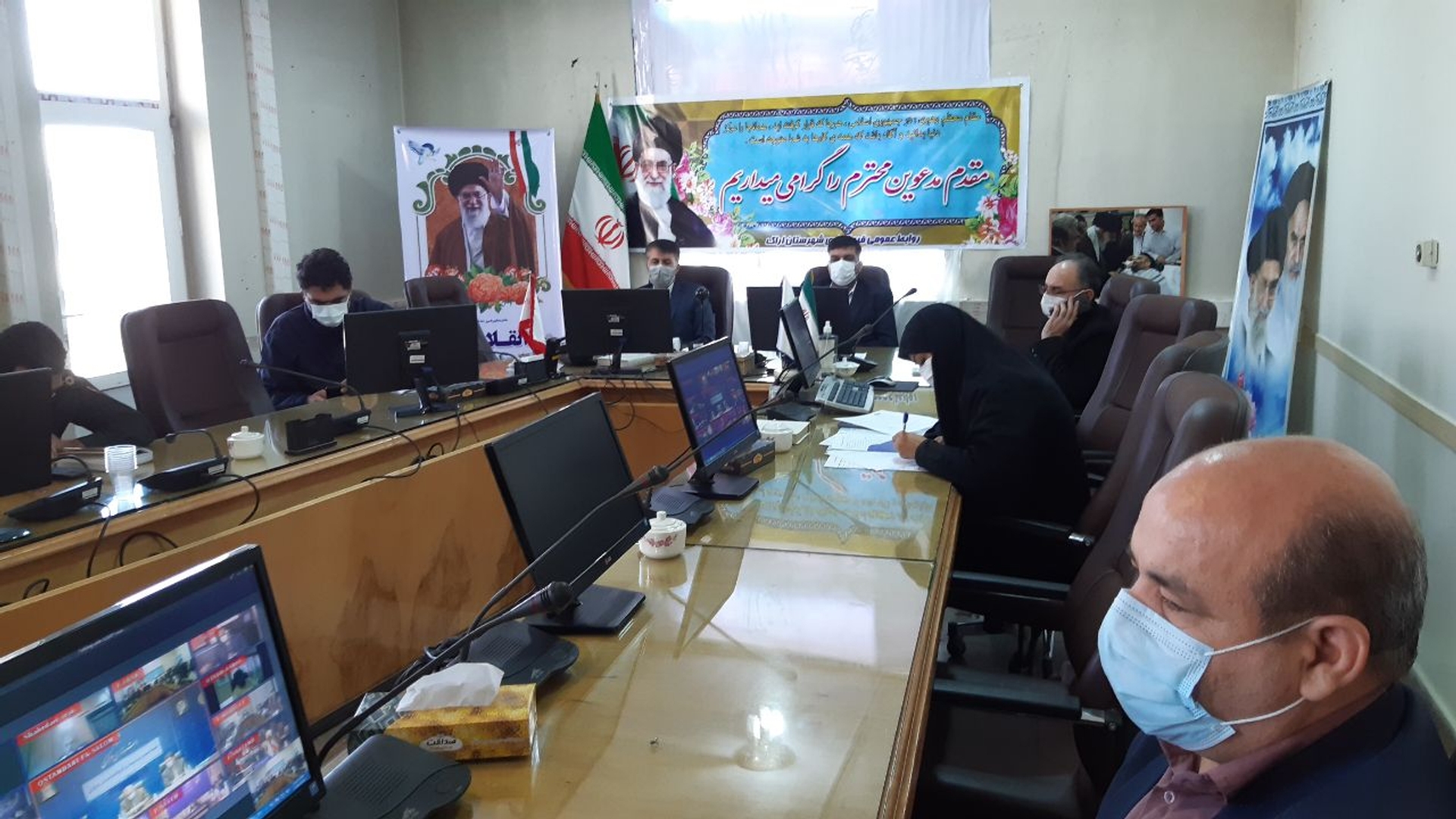 ستاد مدیریت بیماری کرونا شهرستان اراک همزمان با استان برگزار شد