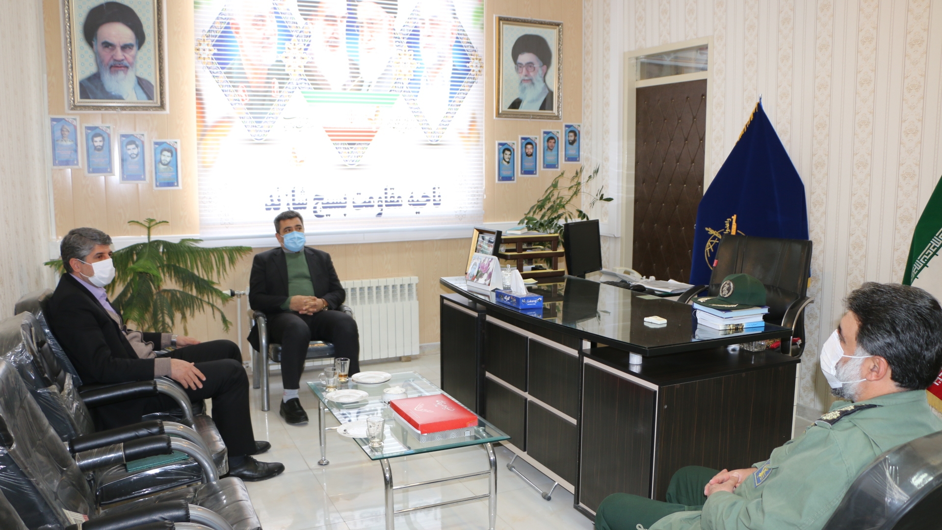 دیدار و نشست با فرمانده ناحیه مقاومت بسیج شهرستان شازند