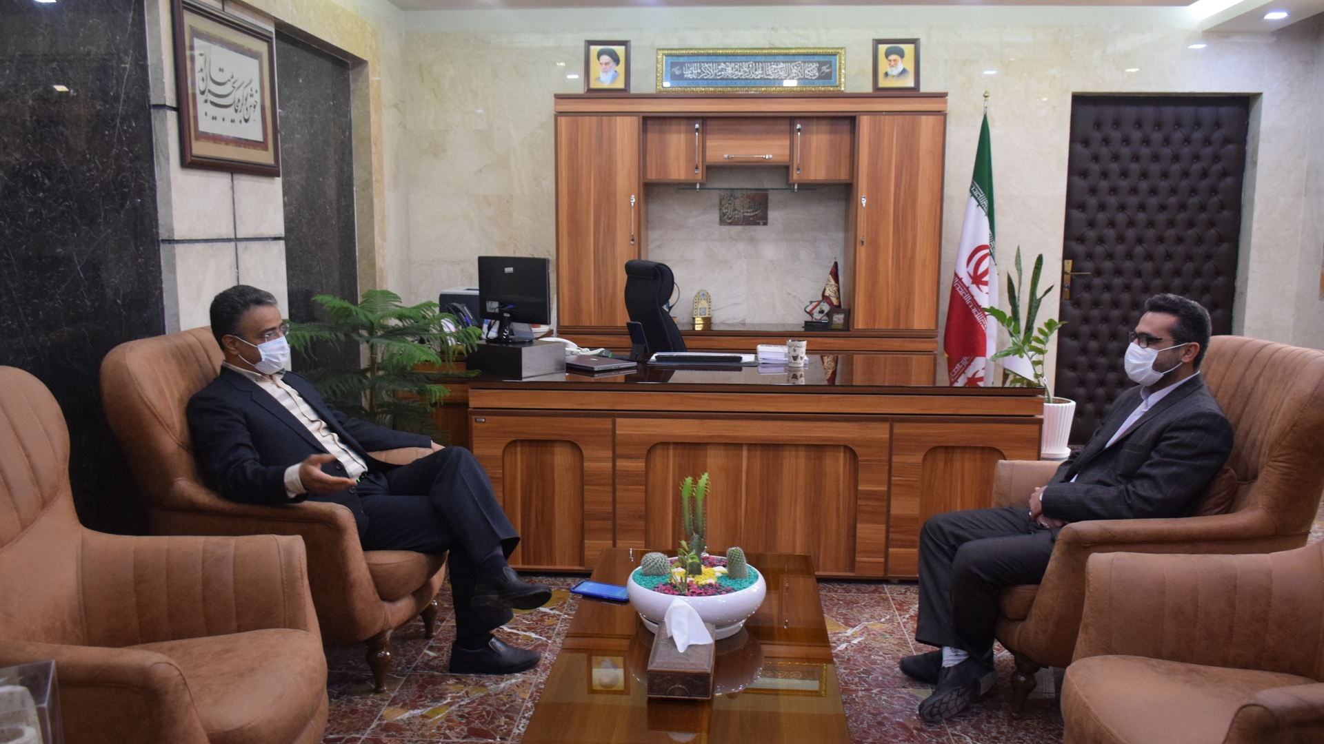 دیدار محمدی مدیرکل منابع طبیعی استان با محمدرضا ناظری فرماندار شهرستان محلات