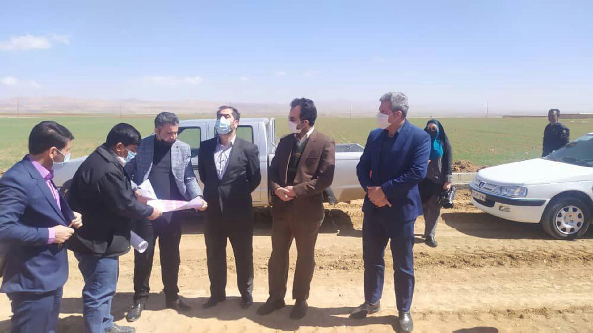 بازدید از محل احداث شهرک تولید کفش روستای امیر آباد از توابع بخش خنجین شهرستان فراهان