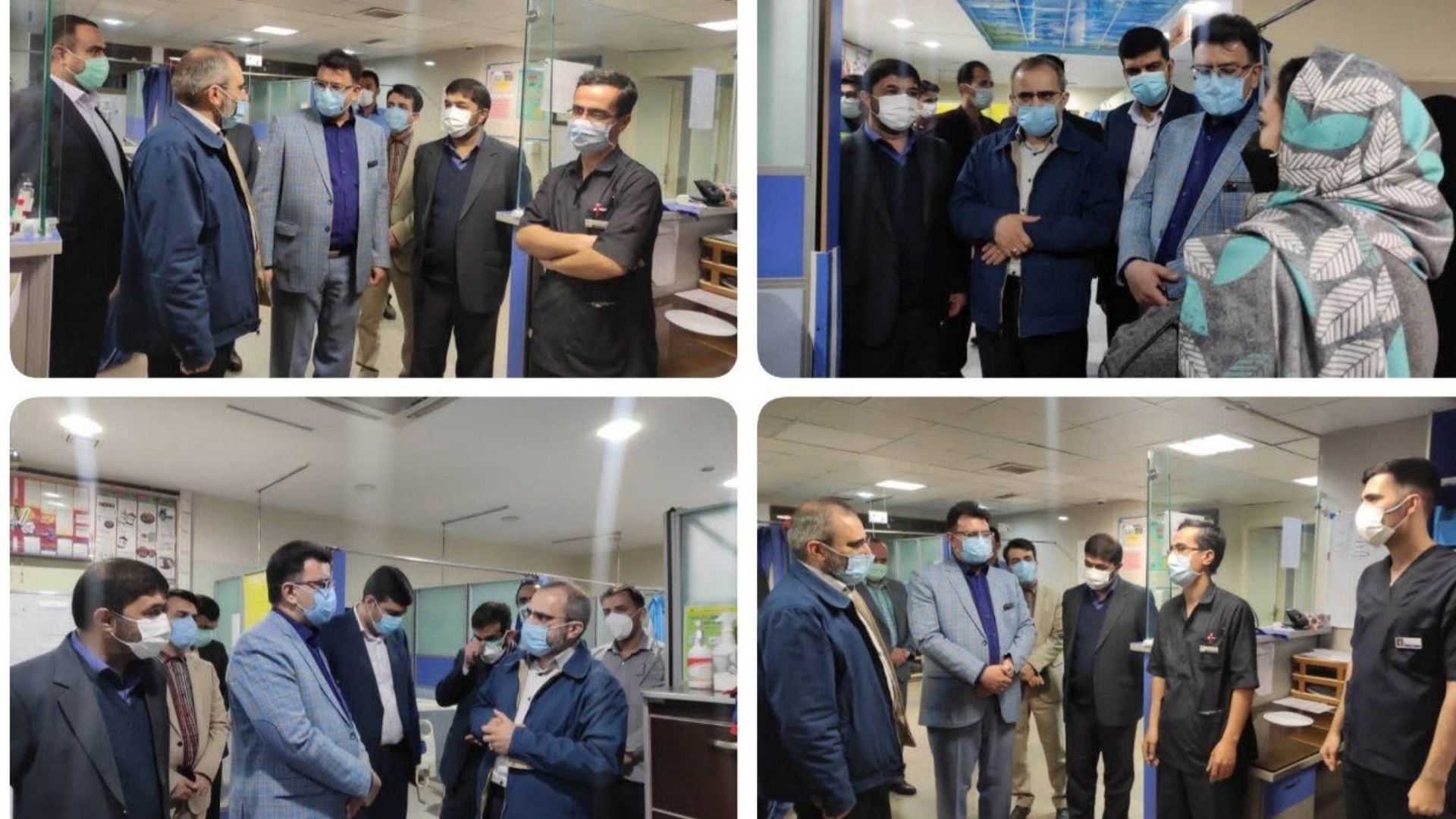 تبریک سال نو به کادر درمان و بیماران ، عیادت از بیماران و بررسی نحوه ارائه دریافت خدمات درمانی