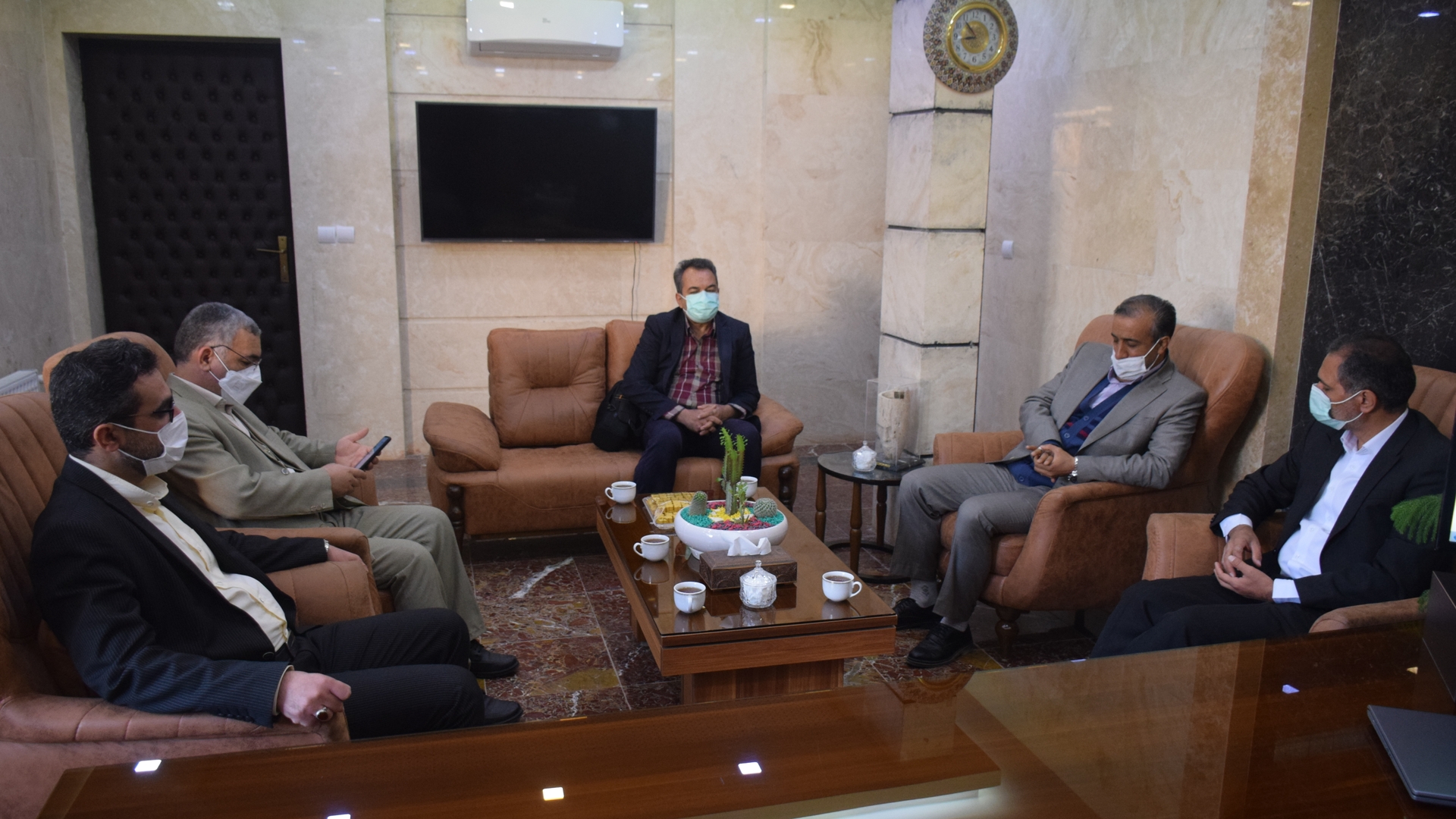 دیدار مهندس لطفی مدیرکل مخابرات استان مرکزی با محمدرضا ناظری فرماندار شهرستان محلات