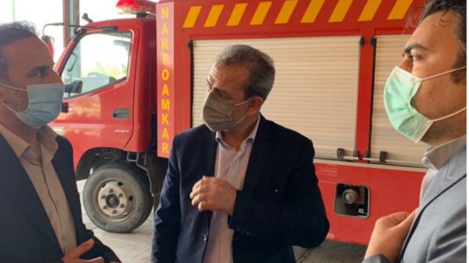 از پایگاه آتش نشانی و شهرداری شهر پرندک