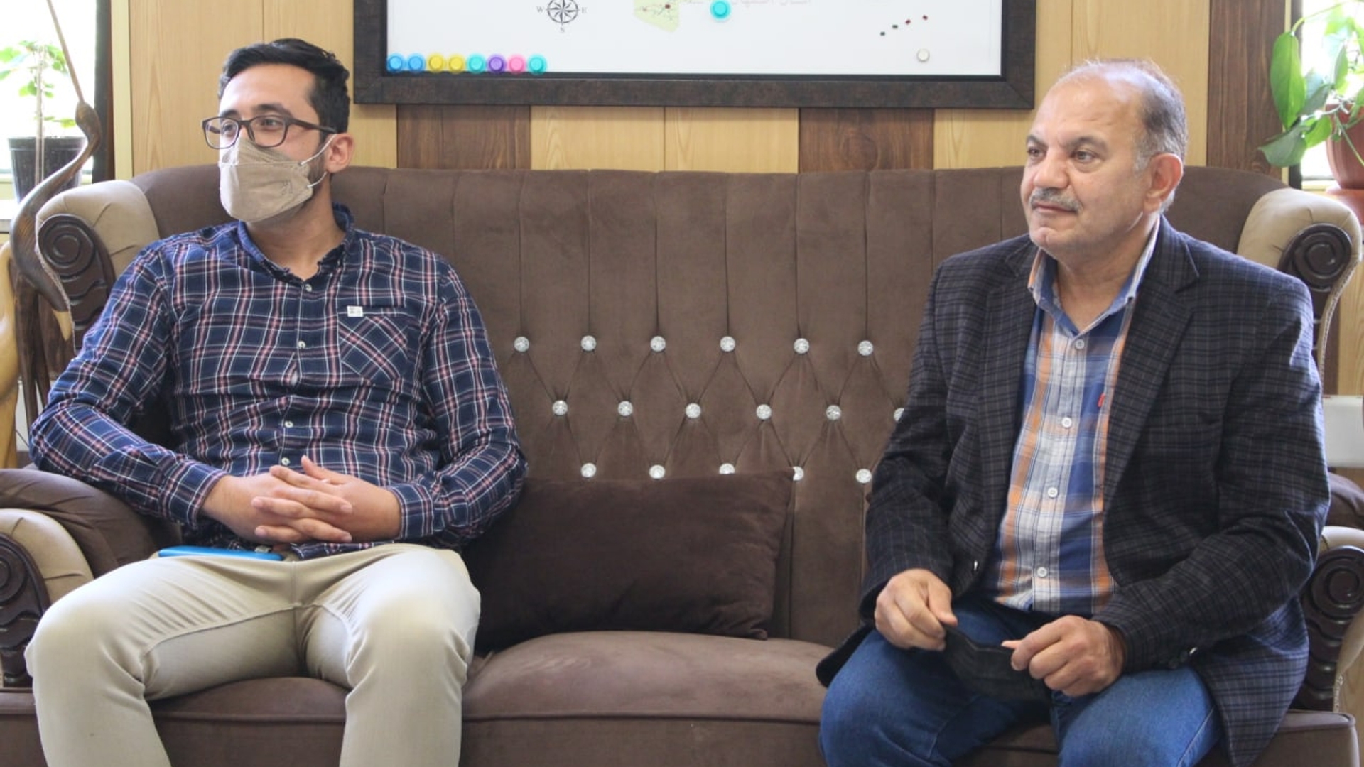 دیدار عضو شورای اسلامی و دهیار روستای طاد شهرستان تفرش با مدیر کل دفتر امور روستایی و شوراها