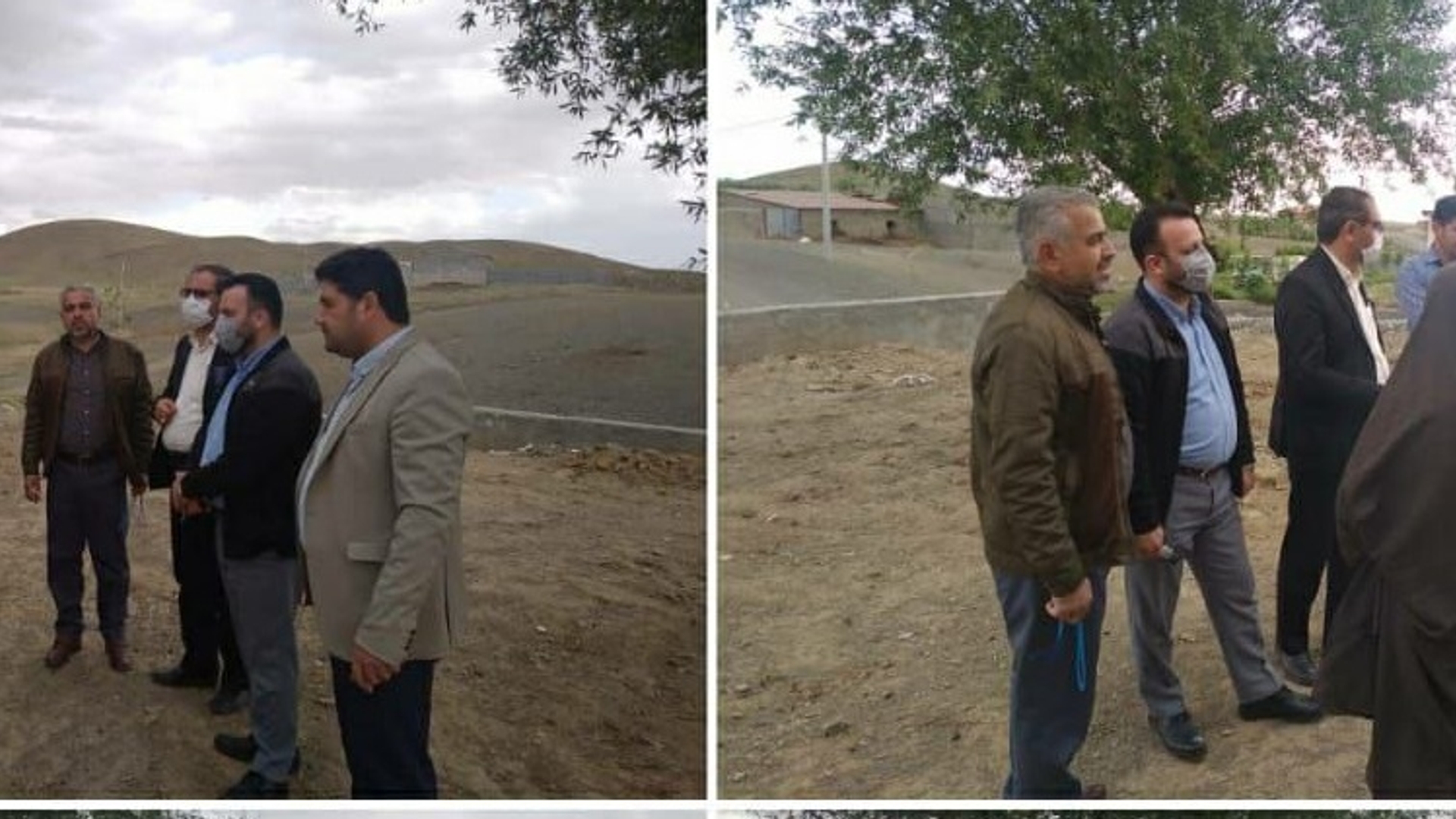 دهگردشی و بازدید میدانی ابراهیم رستمی، فرماندار شهرستان به همراه مجید قاسمی بخشدار مرکزی کمیجان از روستای راستگردان