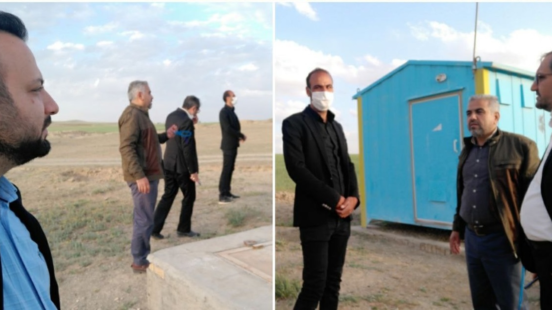 دهگردشی و بازدید میدانی ابراهیم رستمی، فرماندار شهرستان به همراه مجید قاسمی بخشدار مرکزی کمیجان از روستای چابار