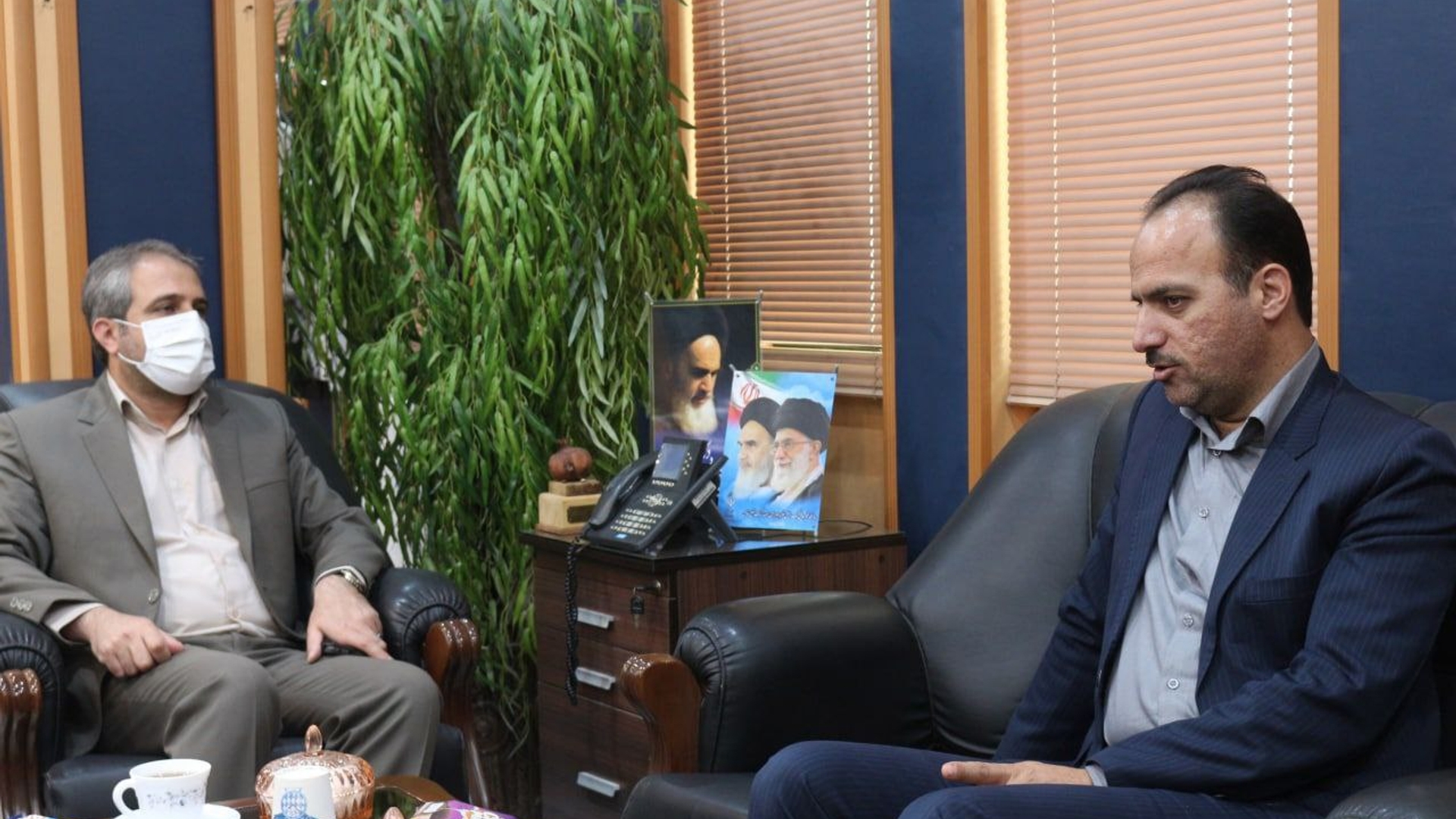 دیدار مدیر کل غله استان مرکزی با مهدی الیاسی سرپرست فرمانداری ویژه شهرستان ساوه