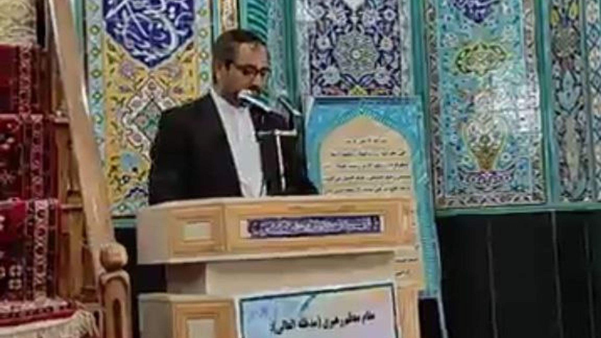 سخنرانی ابراهیم رستمی فرماندار شهرستان کمیجاندر نماز جمعه شهر کمیجان