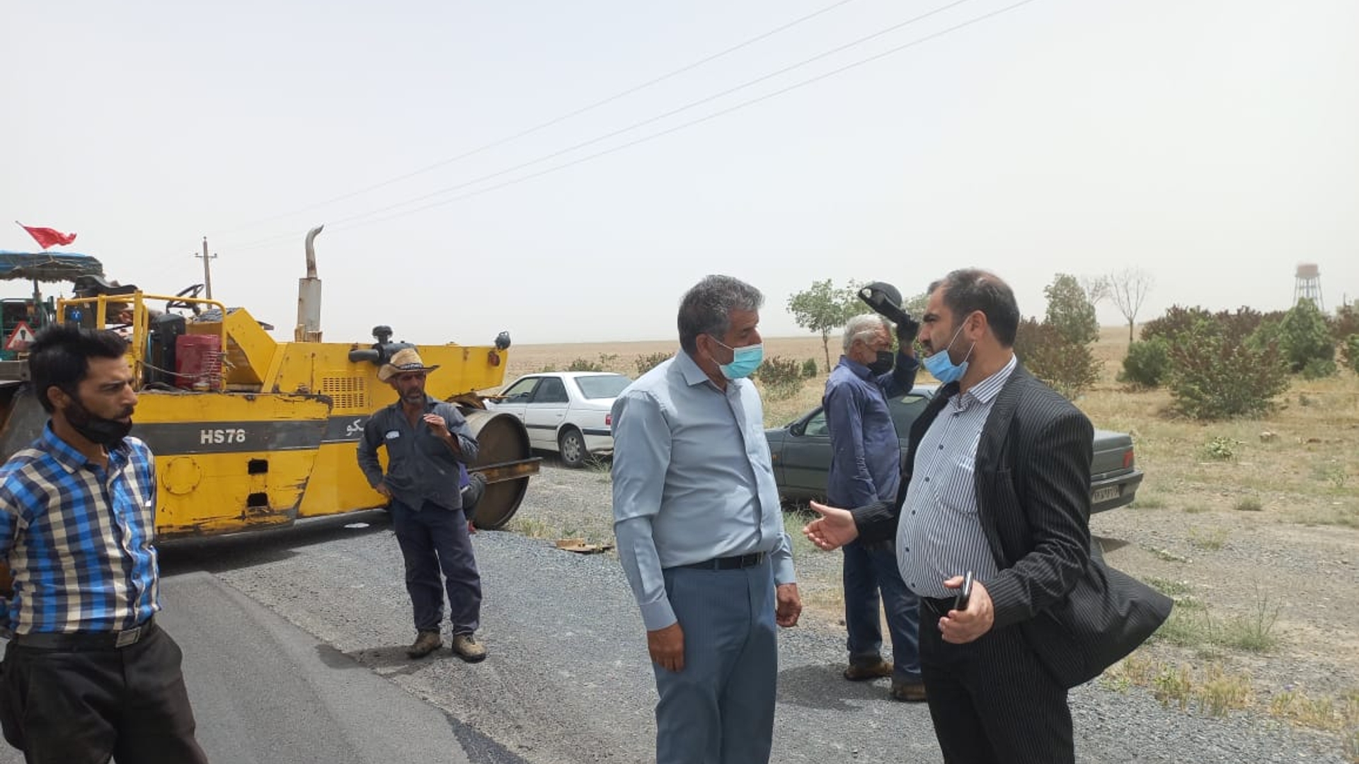 بازدید فرماندار شهرستان فراهان از پروژه راهسازی مسیر ، فرمهین - آشتیان
