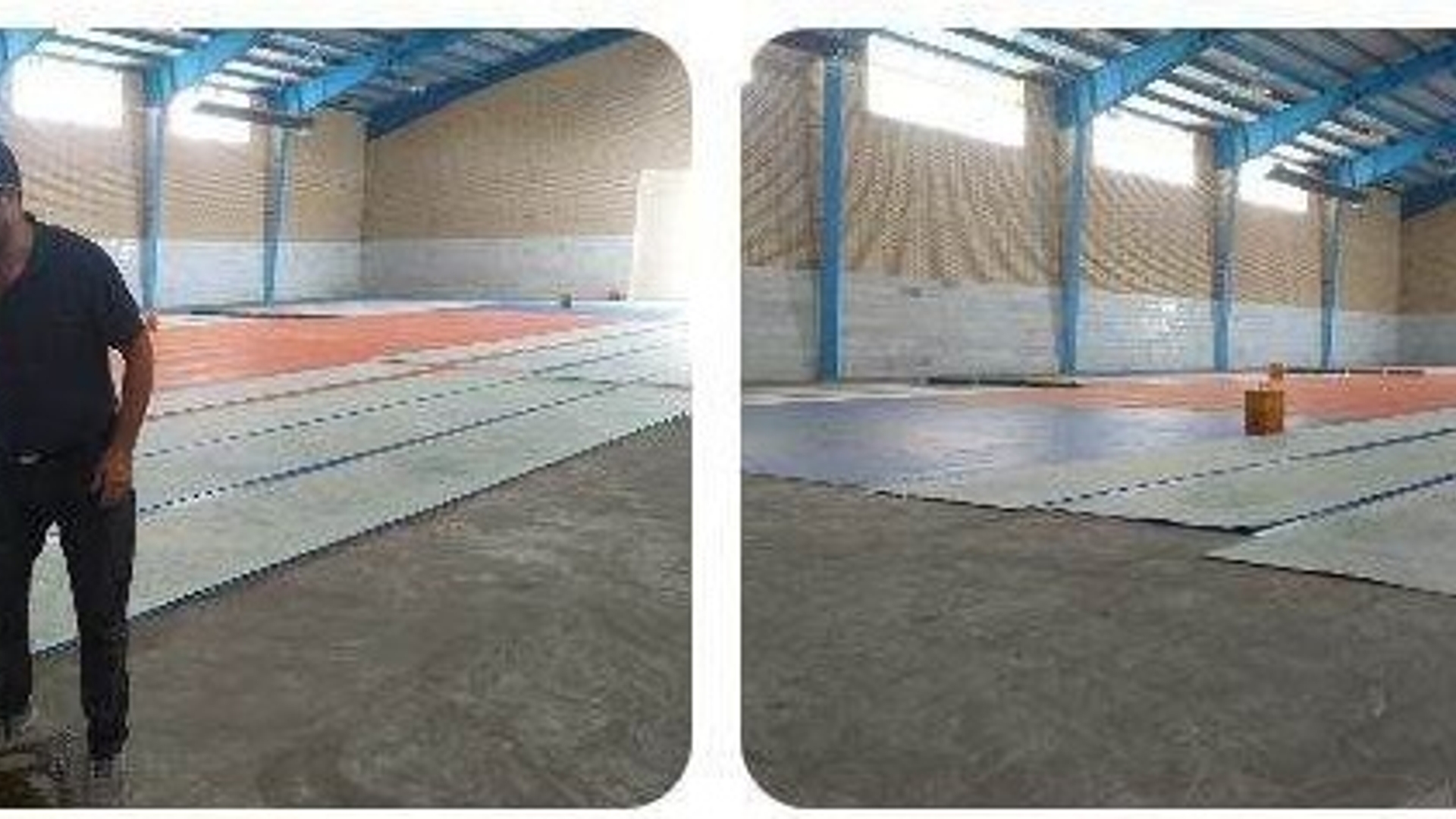 نصب کفپوش های سالن ورزشی روستای خسروبیگ