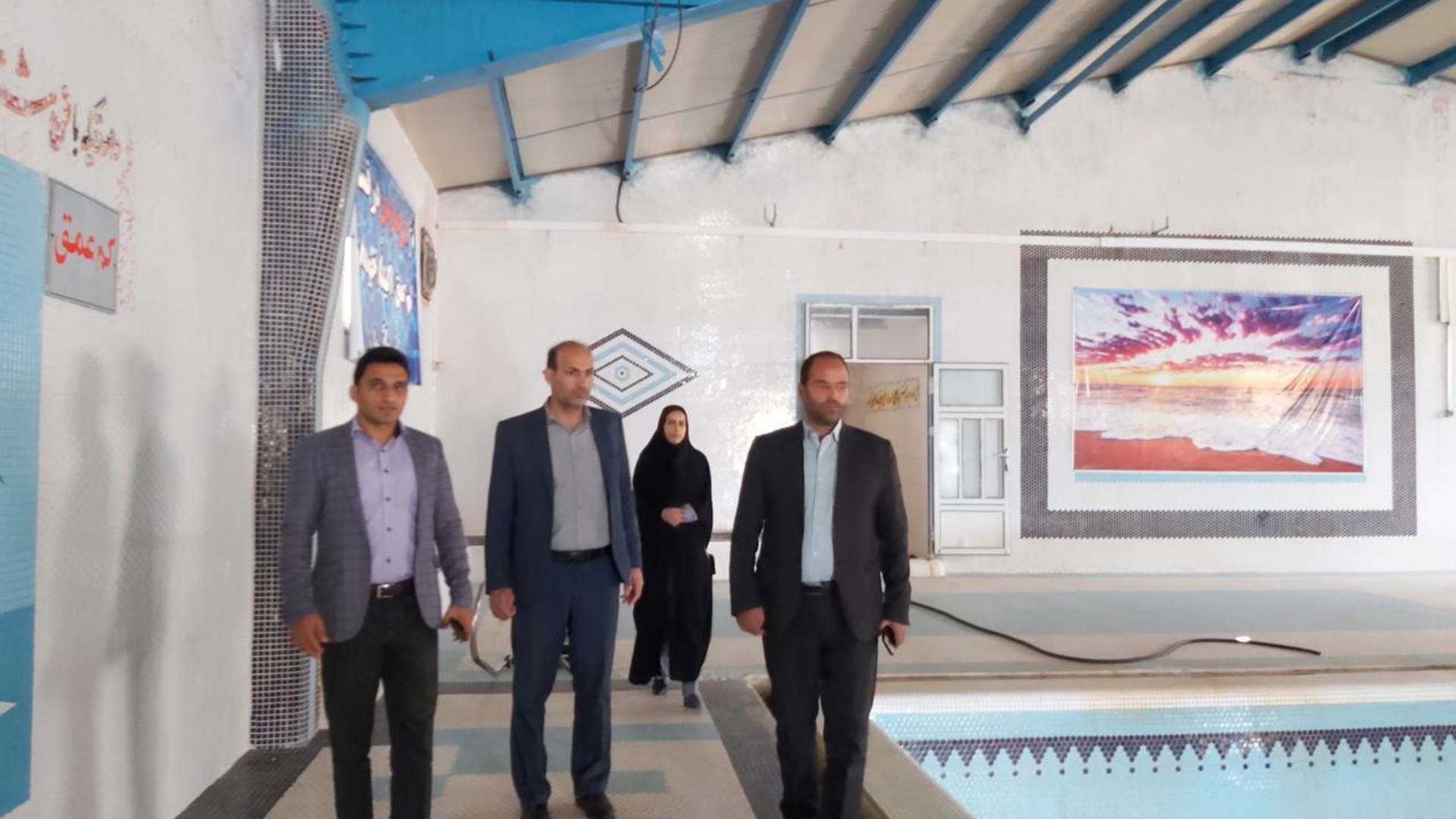 بازدید فراهانی سرپرست فرمانداری شهرستان آشتیان از زیرساخت ها و اماکن ورزشی شهر آشتیان