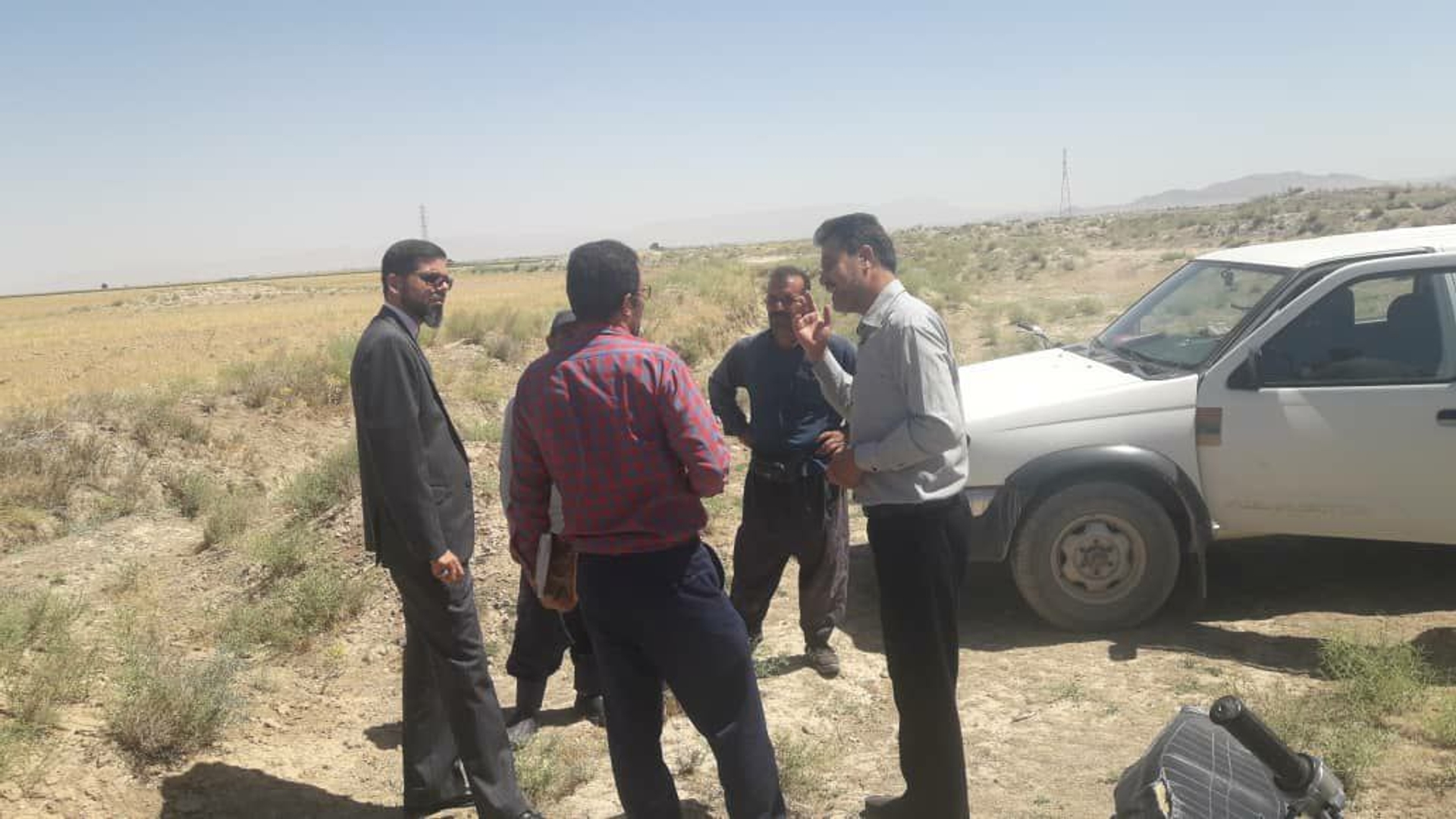 جانمایی حفر چاه کشاورزی روستا در روستای حسین آبا