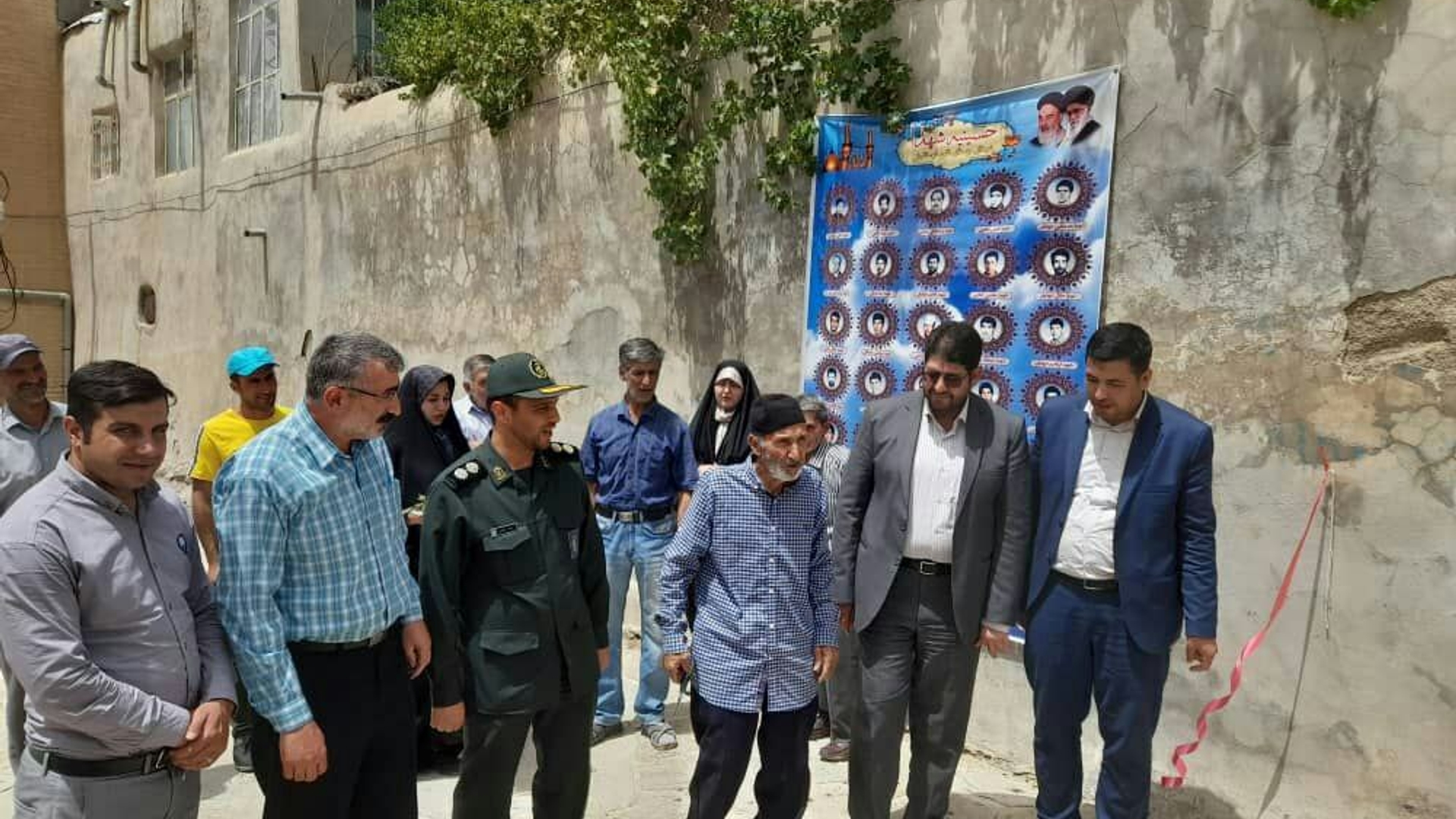 افتتاح پروژه سنگ فرش معابر روستای نقوسان