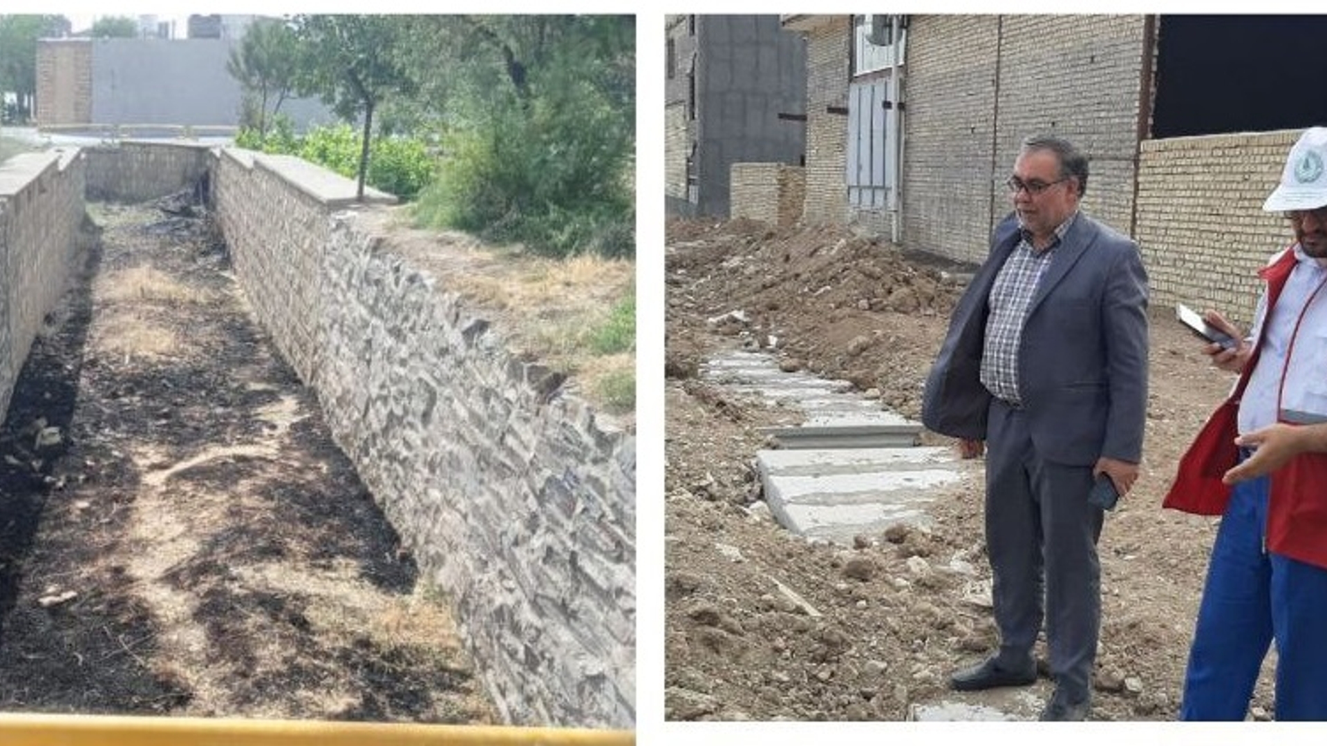 بازدید فرماندار به اتفاق معاون عمرانی و شهردار کمیجان از مناطق در معرض خطر سیلاب شهر کمیجان