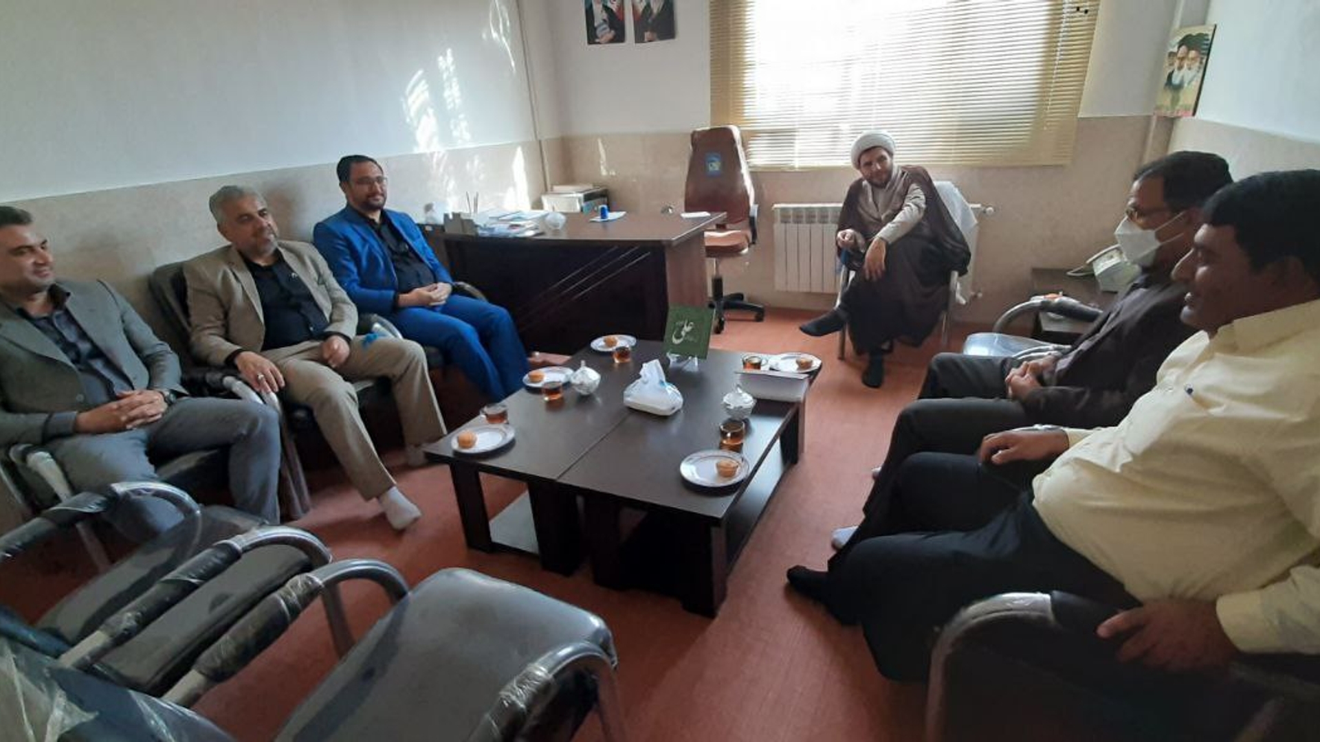 دیدار فرماندار به اتفاق مدیران جدید الانتصاب شهرستان با امام جمعه کمیجان