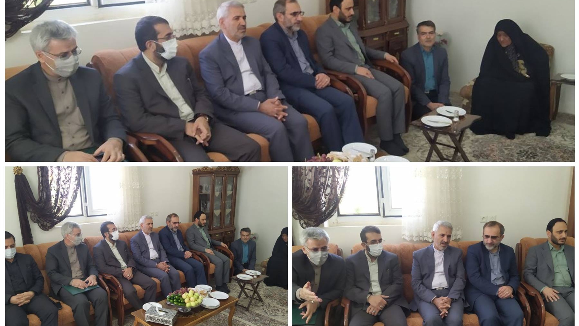 رئیس شورای اطلاع رسانی دولت با خانواده معظم شهید محمد مهدی حاجی محمدی در خمین دیدار کرد