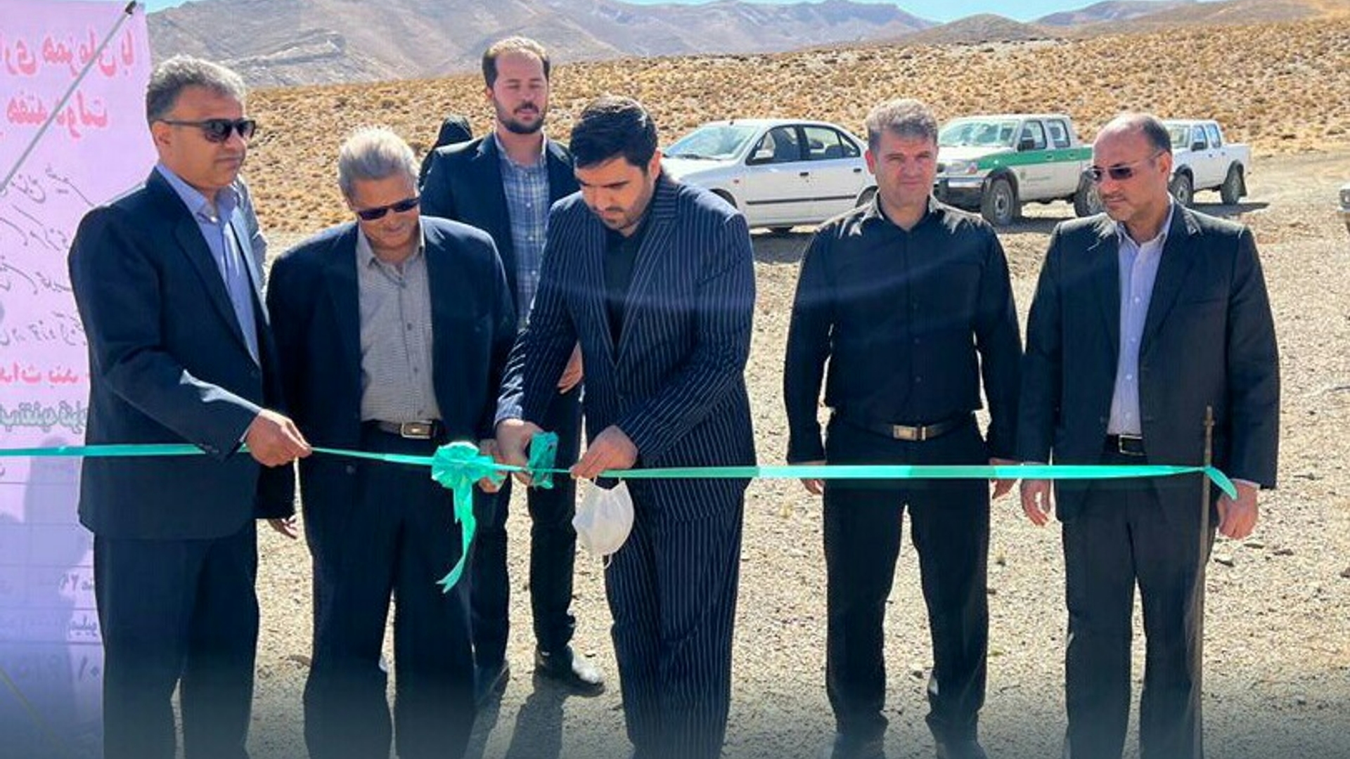 افتتاح پروژه بند خاکی عیسی آباد