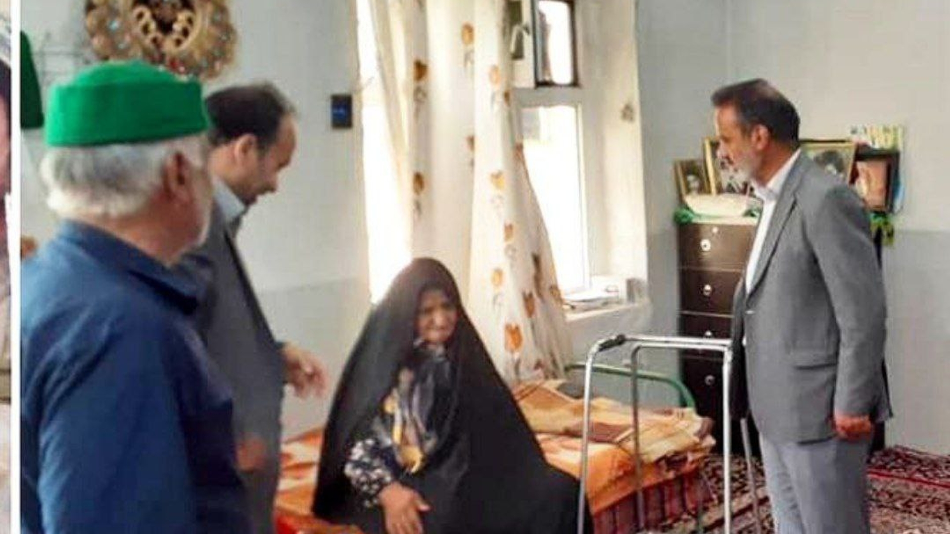 دیدار با مادر شهیدان  والامقام کاشی در شهر پرندک