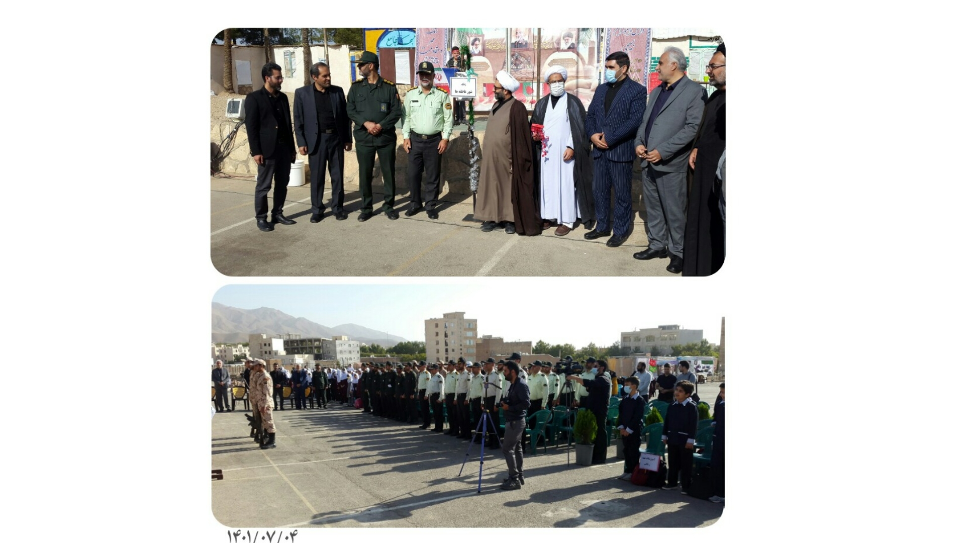 حضور علیرضا ملک جانی در صبحگاه مشترک نیروهای نظامی و دانش آموزان مدارس