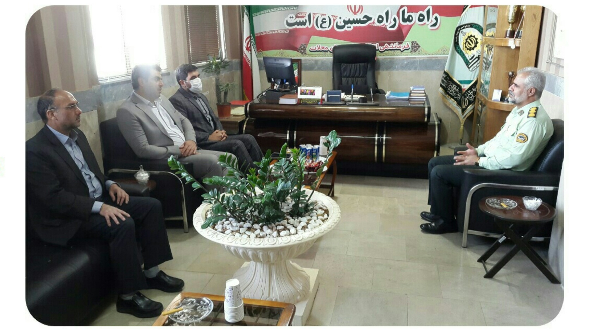 حضور سرپرست فرمانداری در ستاد فرماندهی انتظامی شهرستان محلات