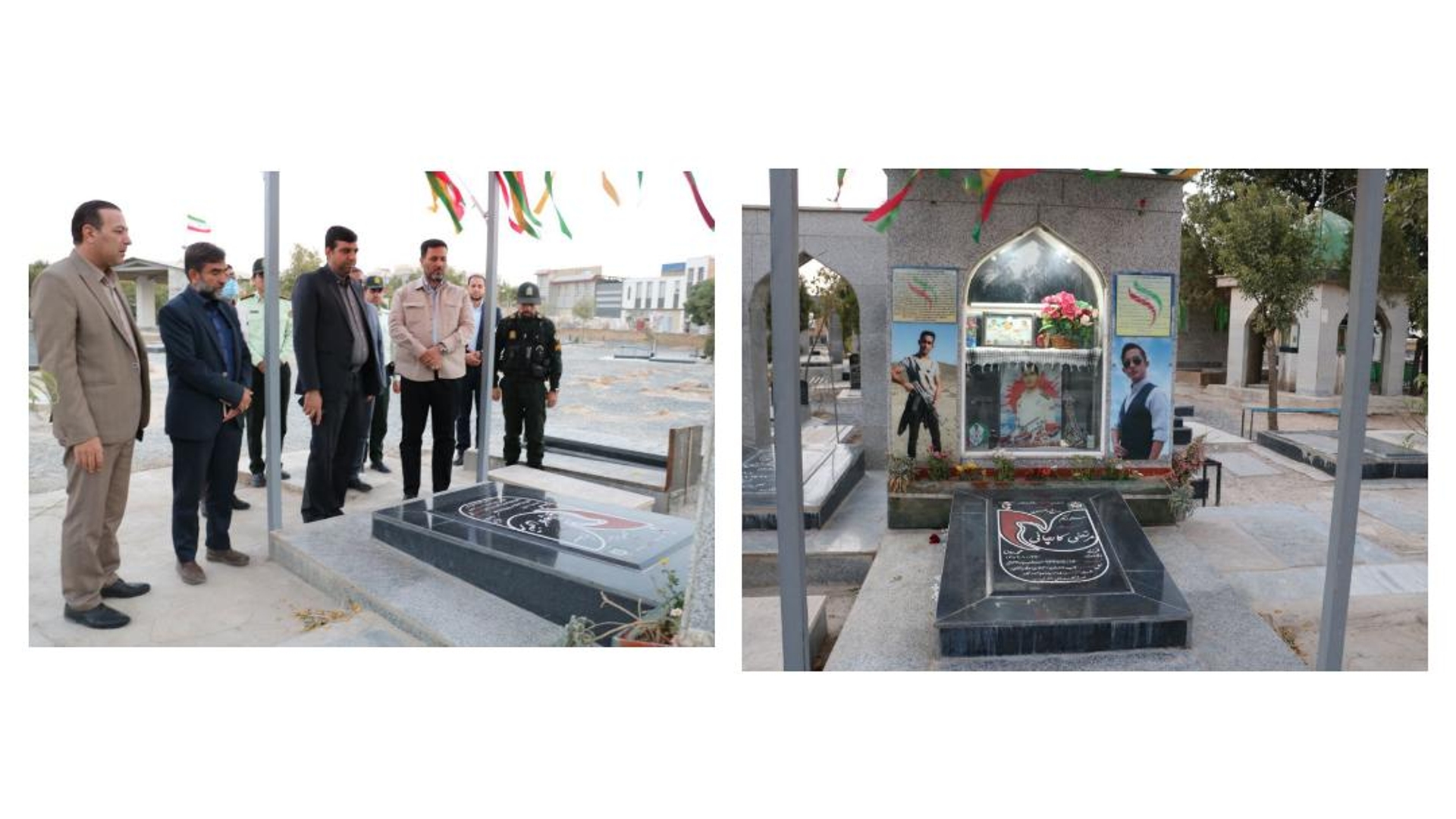 بمناسبت هفته نیروی انتظامی
حضوردکترهادی فرماندار شهرستان اراک به همراه سردار رفیعی کیا فرمانده نیروی انتظامی استان مرکزی در گلزار شهدای شهرکارچان