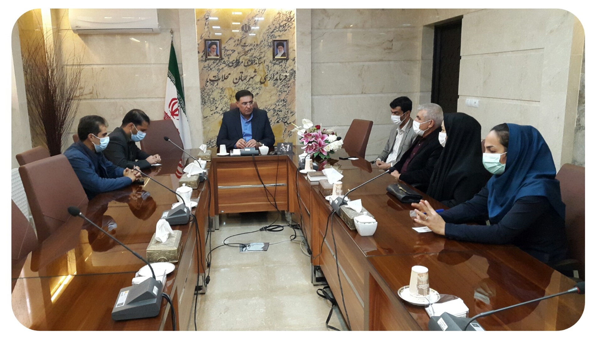 دیدار شهردار و اعضای شورای اسلامی شهر نیم ور با علی ساعدی