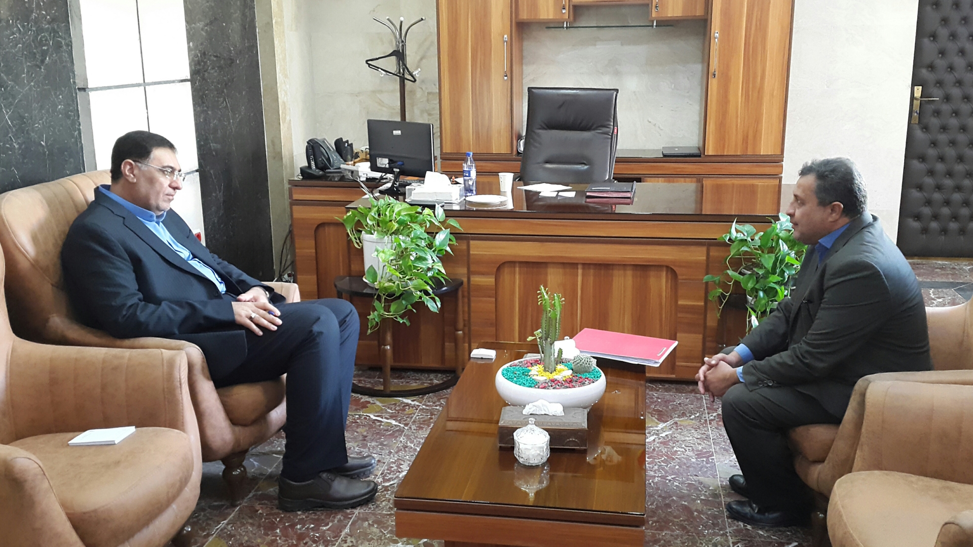 دیدار سرپرست اداره اوقاف و امور خیریه با سرپرست فرمانداری