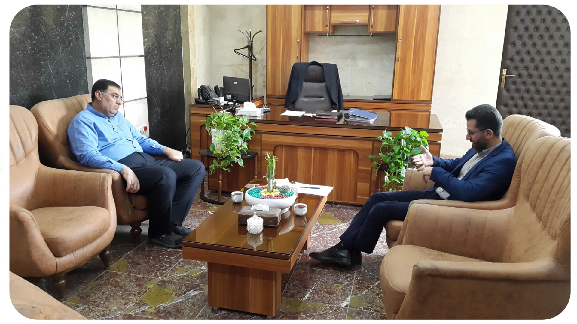 دیدار رییس شورای شهر محلات با سرپرست فرمانداری