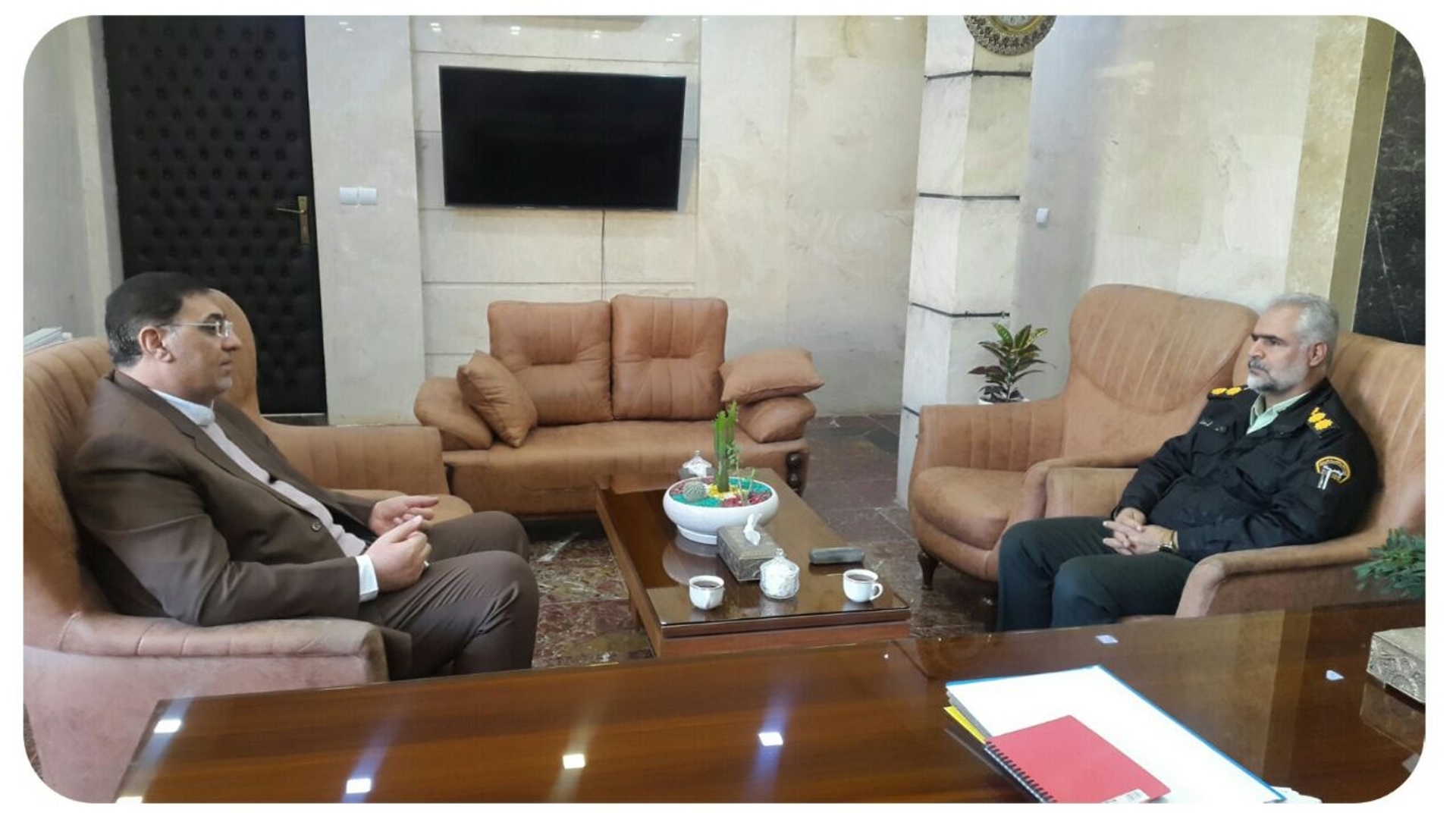 دیدار فرمانده انتظامی شهرستان محلات با مهندس ساعدی