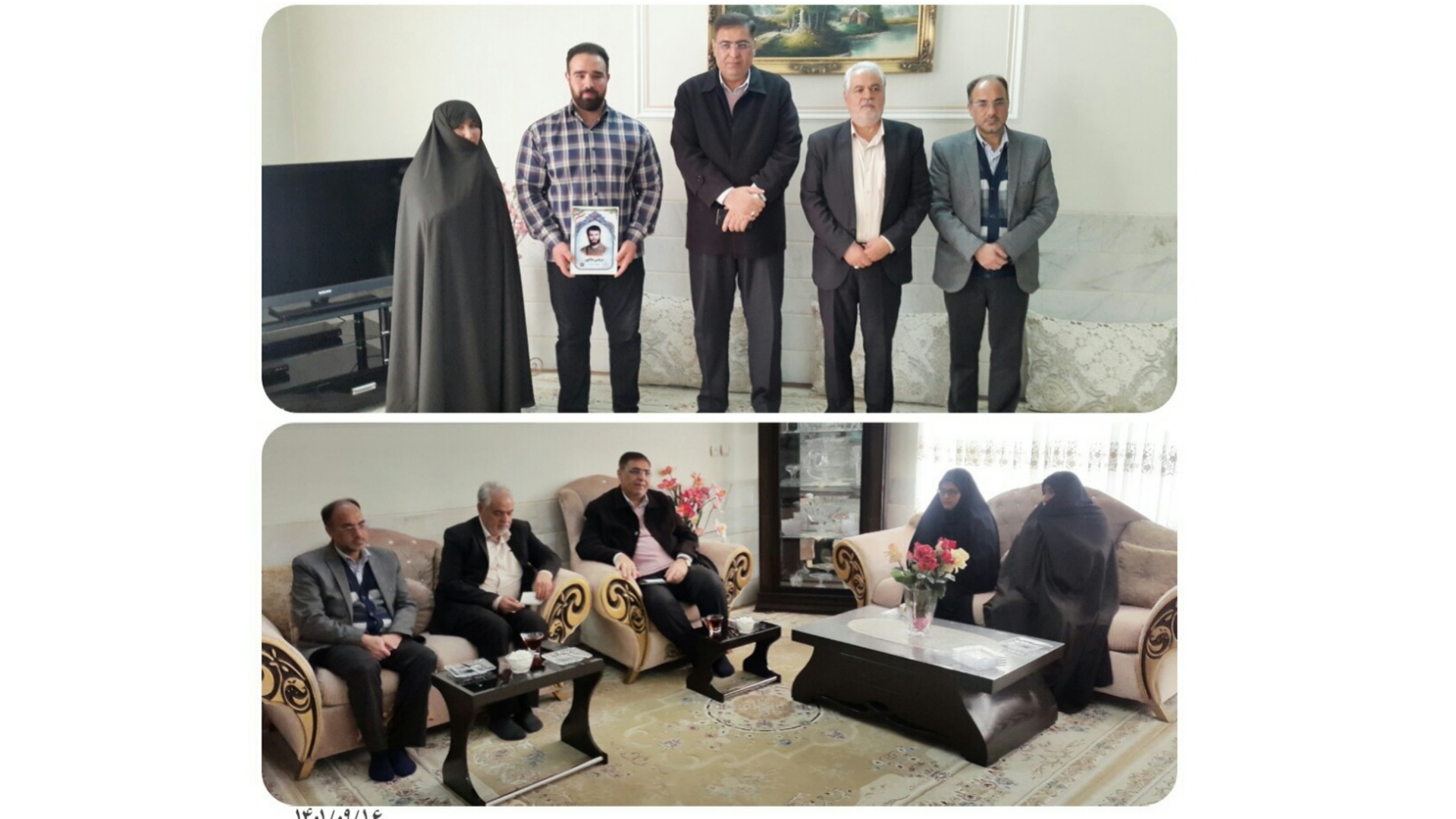 دیدار با خانواده شهید دانشجو سردار خلبان مرتضی خاکپور