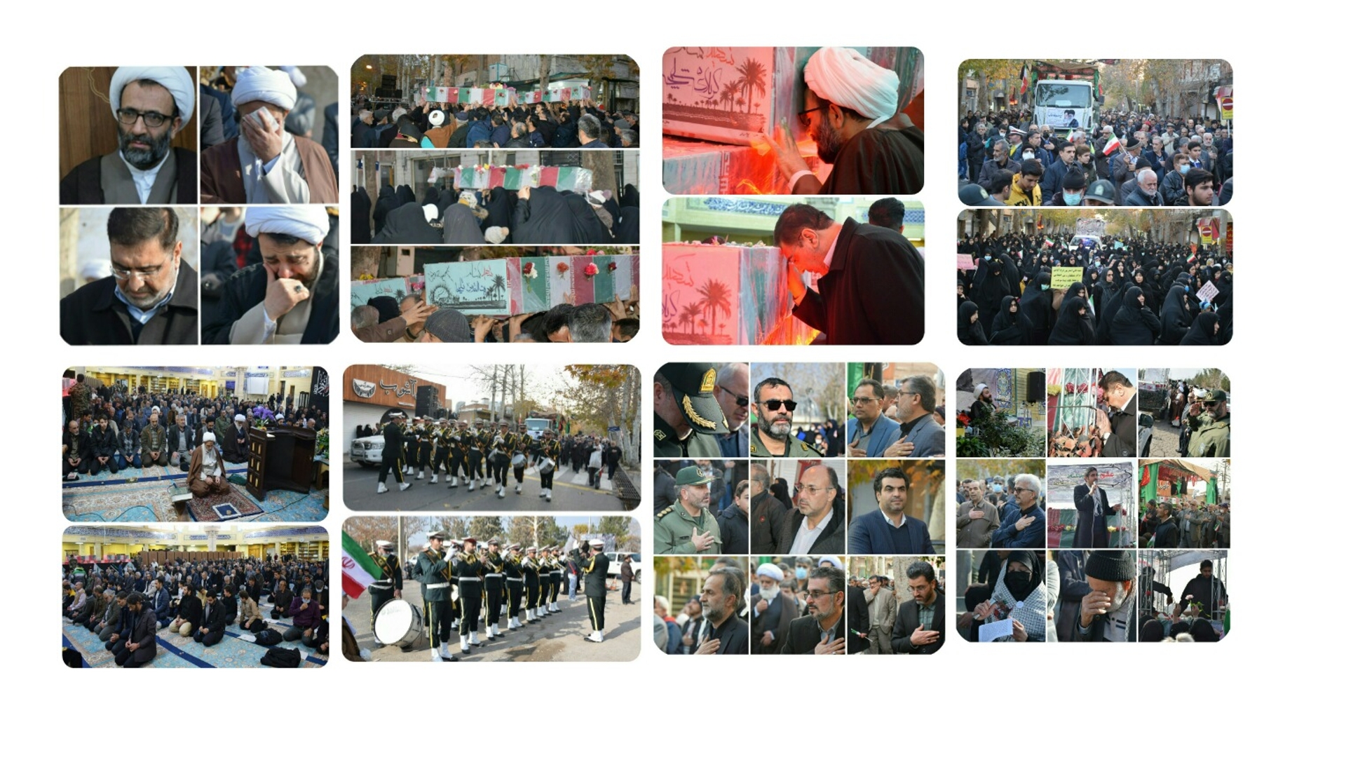 مراسم استقبال و تشییع مطهر پنج شهید گمنام