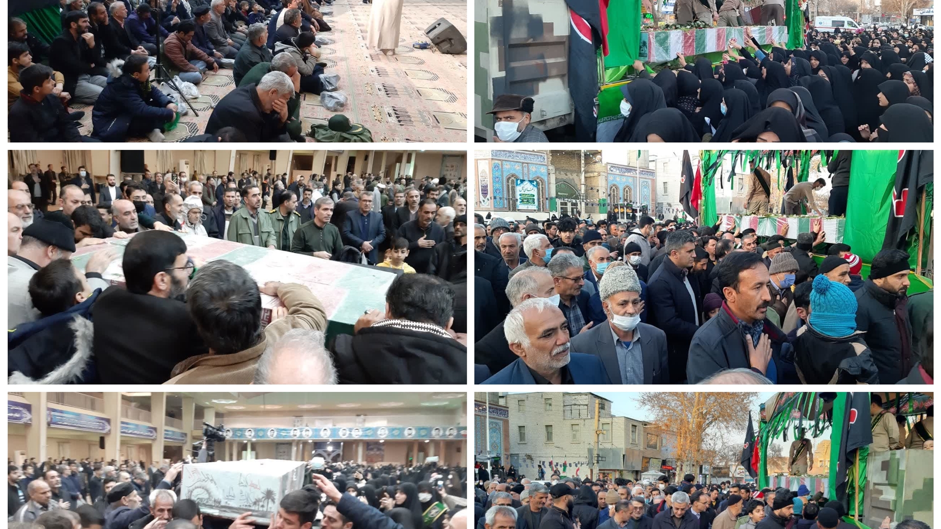 پیکر 5 شهید گمنام دفاع مقدس در شهرستان خمین تشییع شد