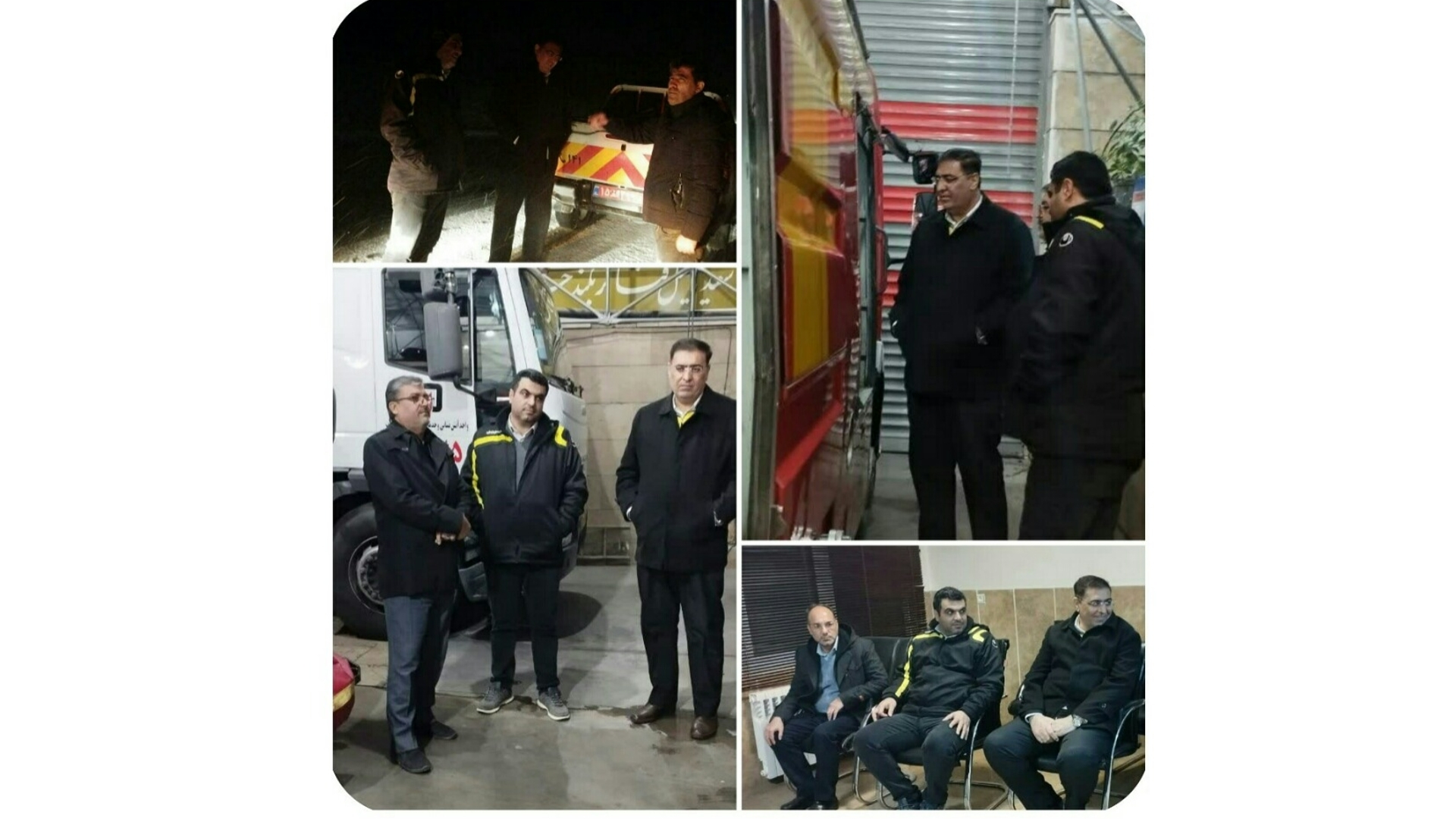 بررسی میدانی شبانه از وضعیت جاده ها و دستگاه های خدمات رسان