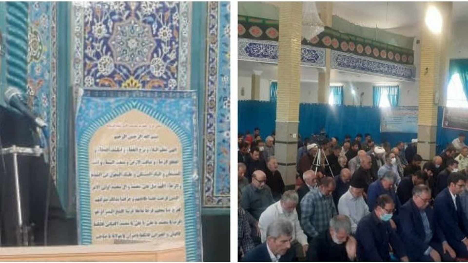 برپایی میز خدمت در محل مصلی نماز جمعه شهر کمیجان