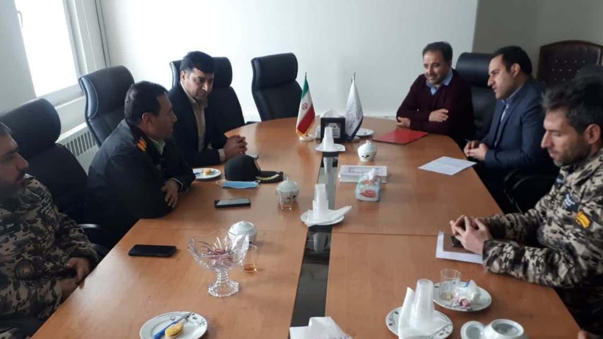 دیدار فرمانده یگان حفاظت از اراضی ملی اداره کل راه و شهرسازی استان مرکزی با فرماندار خنداب